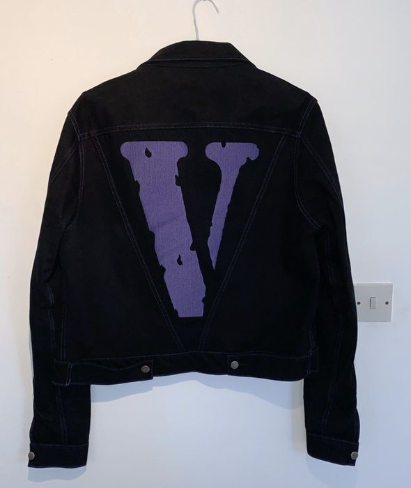 Black vlone best sale jean jacket