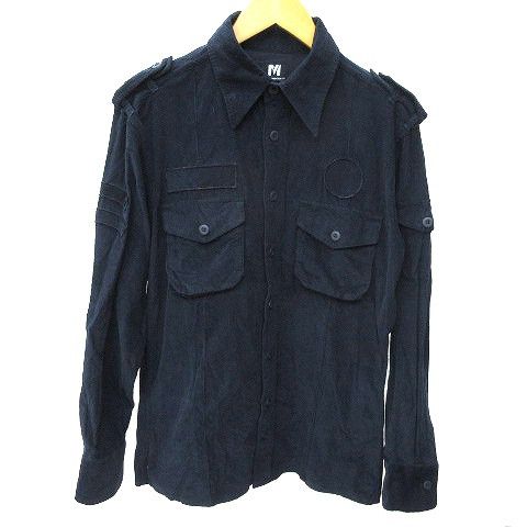 Beams Plus Military Shirt Navy Blue Long-sleeved Epaulet Patch | Grailed