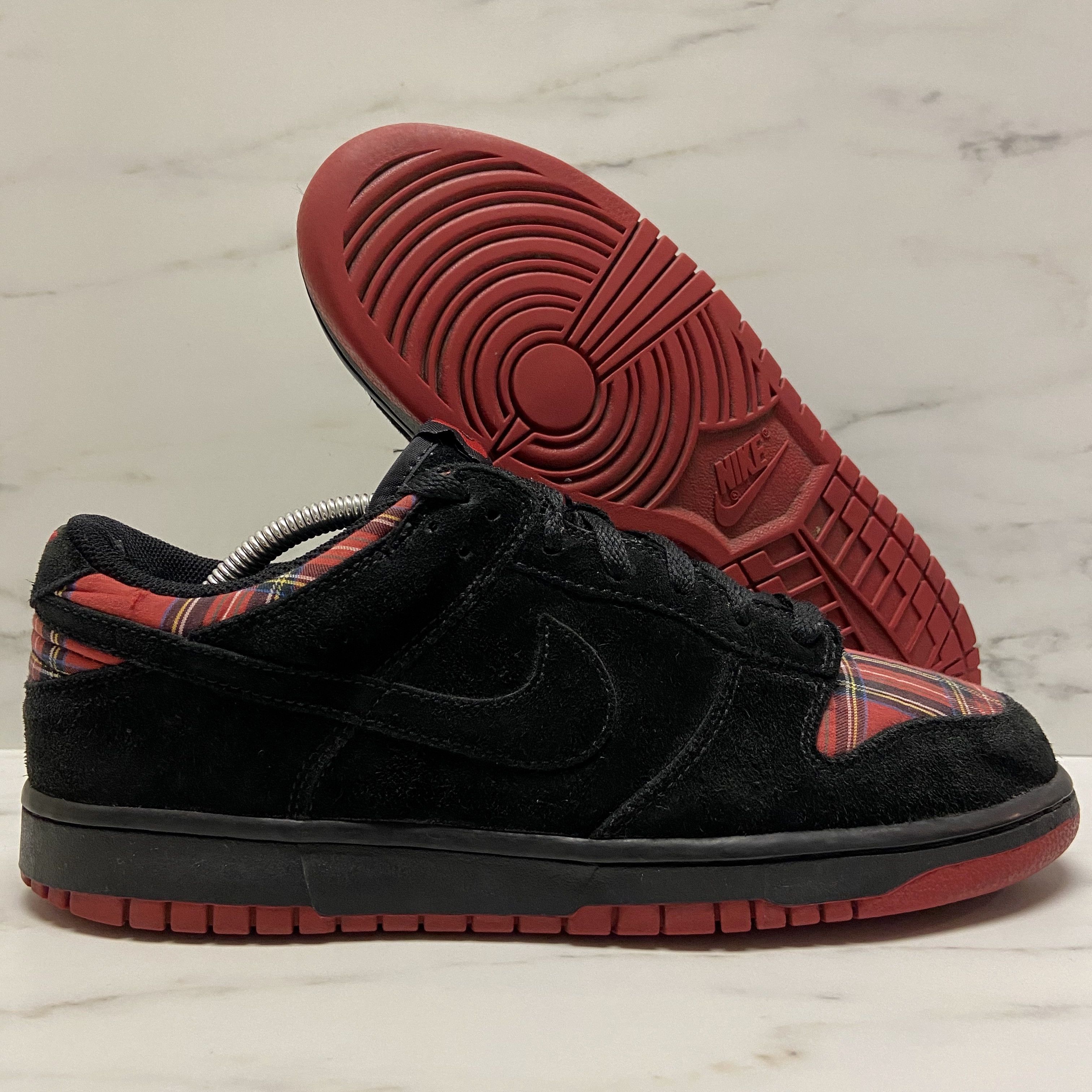 2006 Nike Dunk Low Premium Plaid Varsity Red / Black