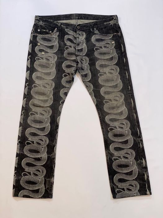 Hysteric Glamour Hysteric Glamour XXX snake denim pants | Grailed