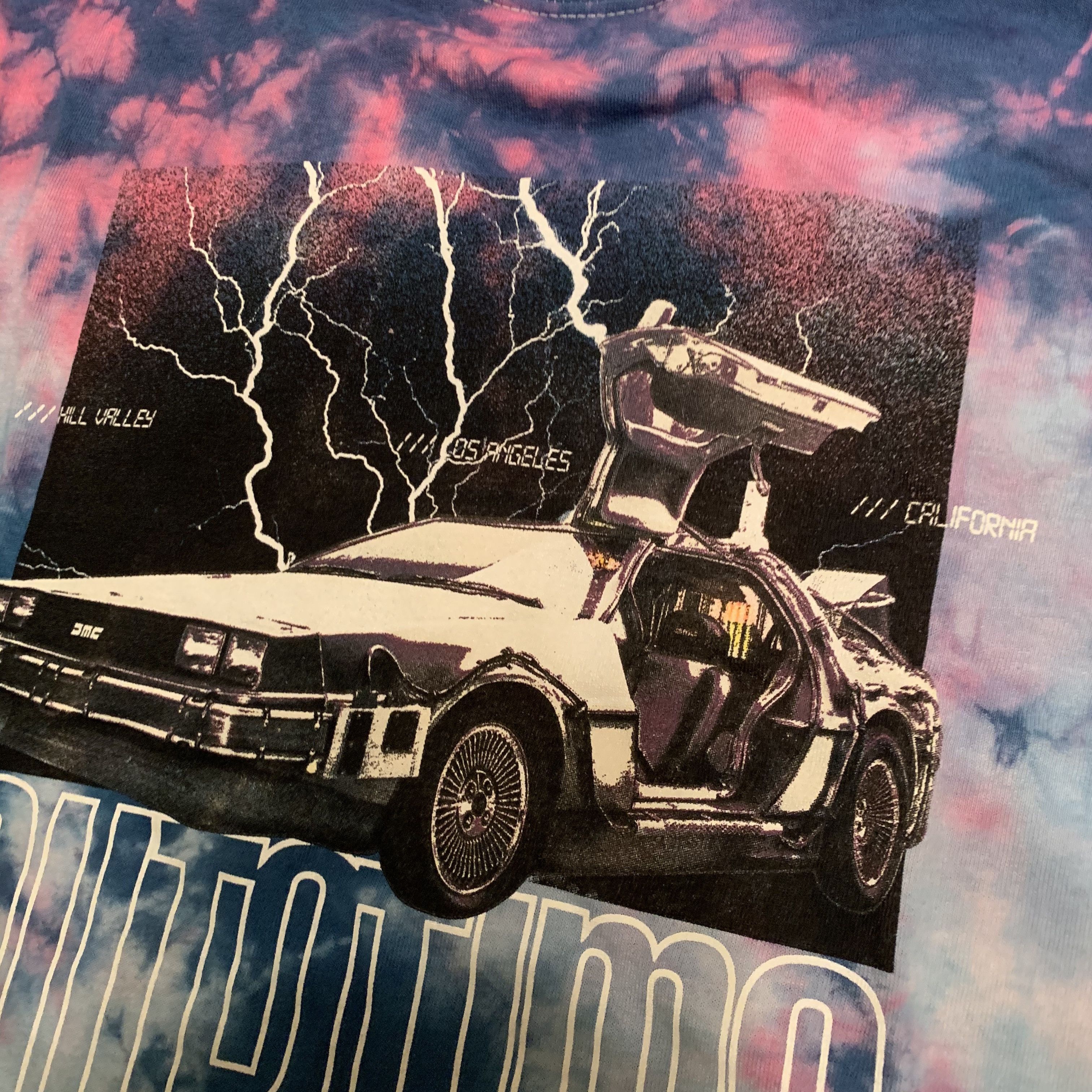 Vintage Deadstock Back To The Future DeLorean Tie Dye Tee Size US XL / EU 56 / 4 - 3 Thumbnail
