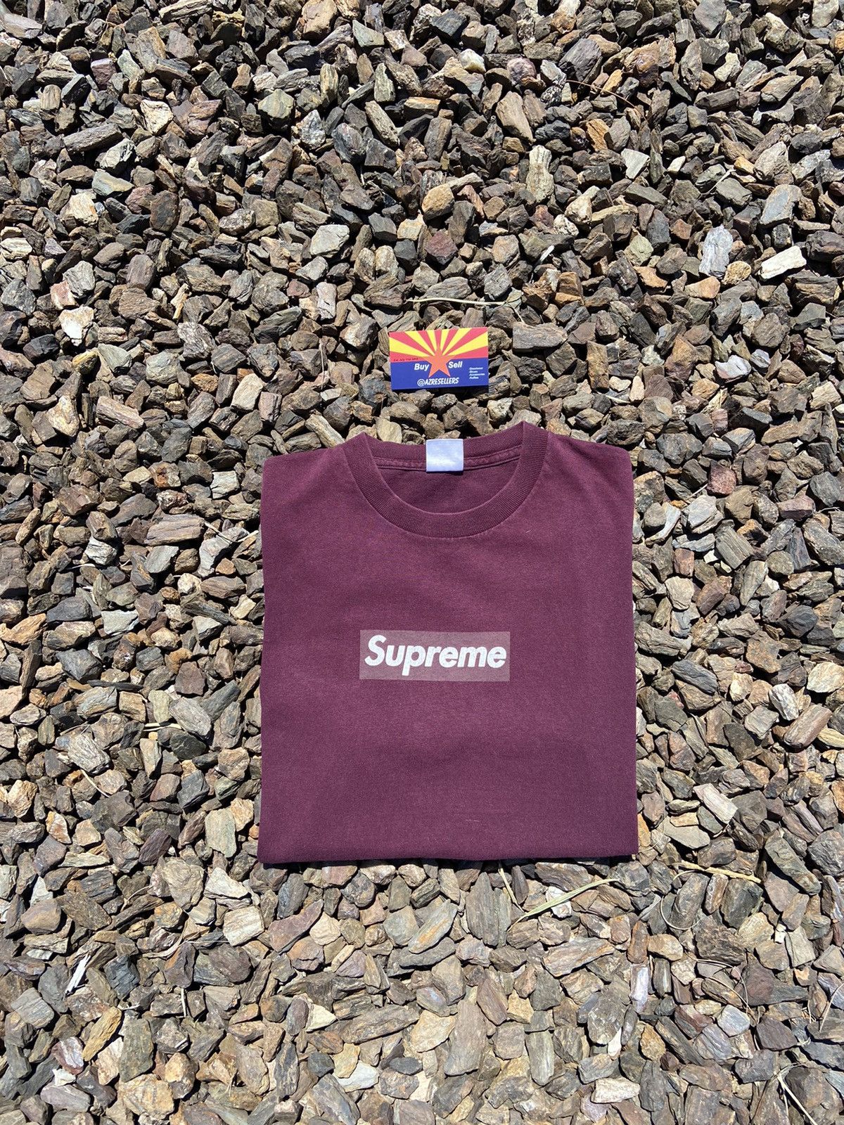 Supreme 98’ burgundy box logo tee Size US M / EU 48-50 / 2 - 1 Thumbnail