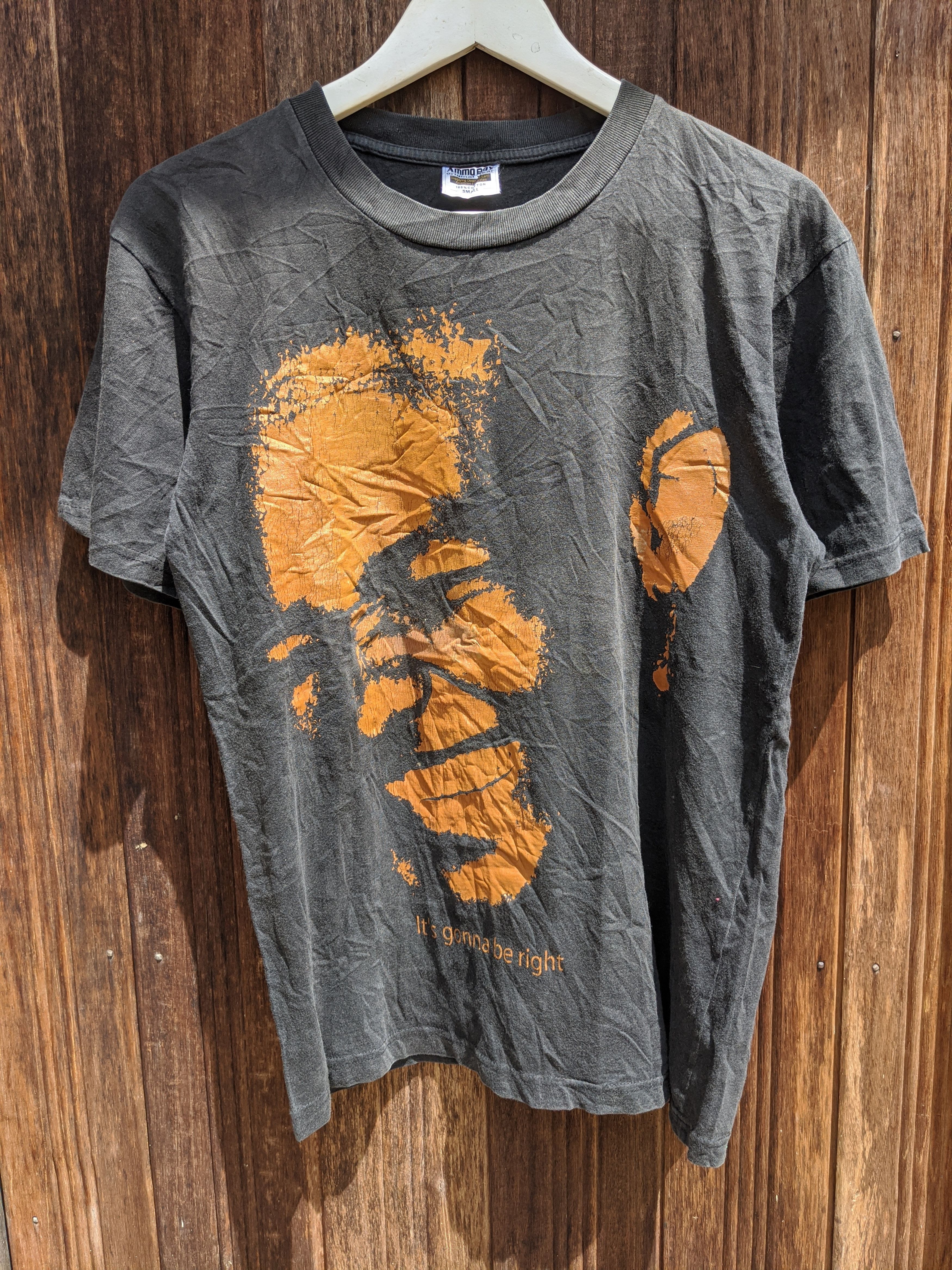 Vintage Vintage qoutes legendary black man big printed tee Size US S / EU 44-46 / 1 - 1 Thumbnail