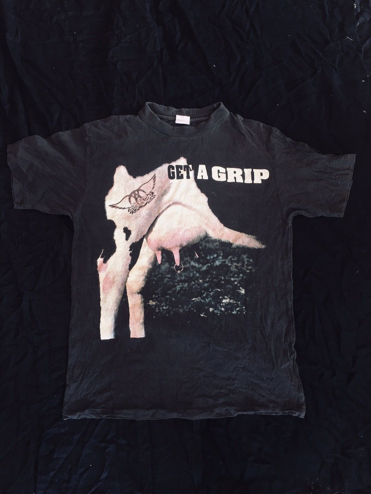 Band Tees Rare vintage 90s AEROSMITH get a grip album travis scott Size US XL / EU 56 / 4 - 2 Thumbnail