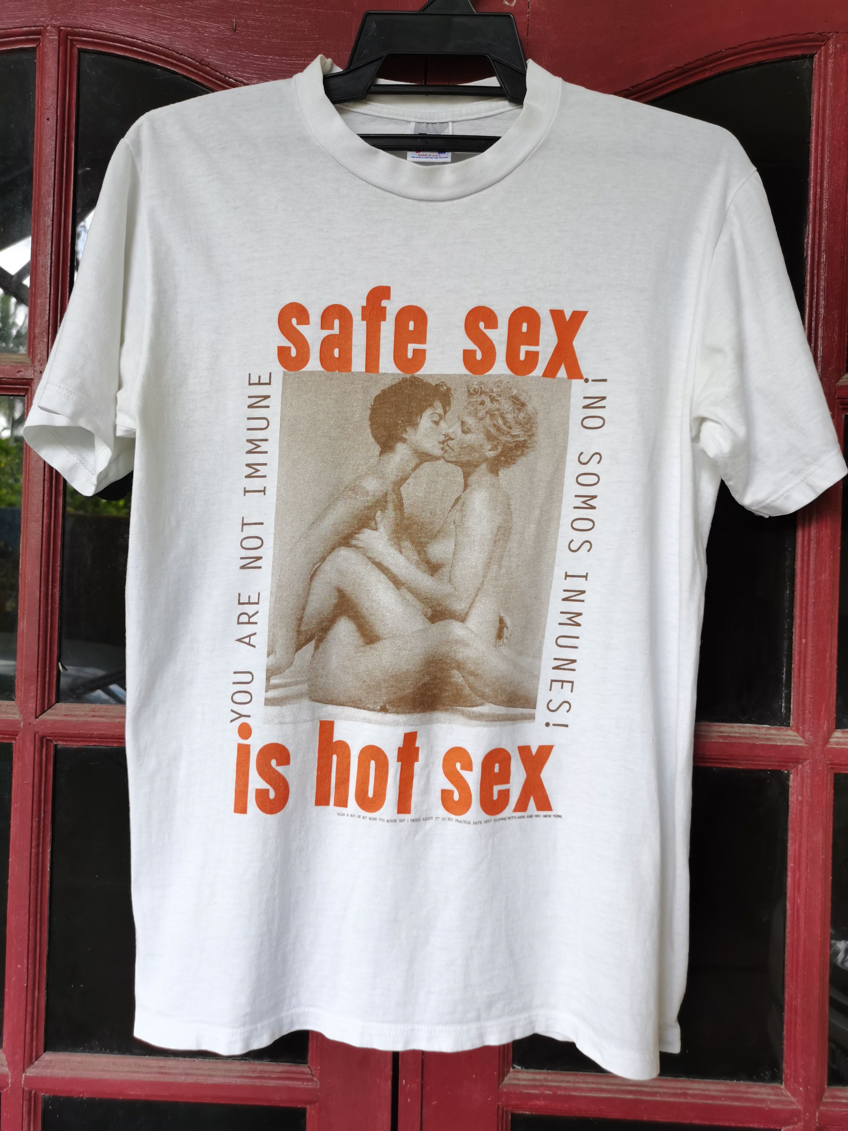 Steven meisel safe sex Tシャツ USED 90s 当時物（90's FRUIT