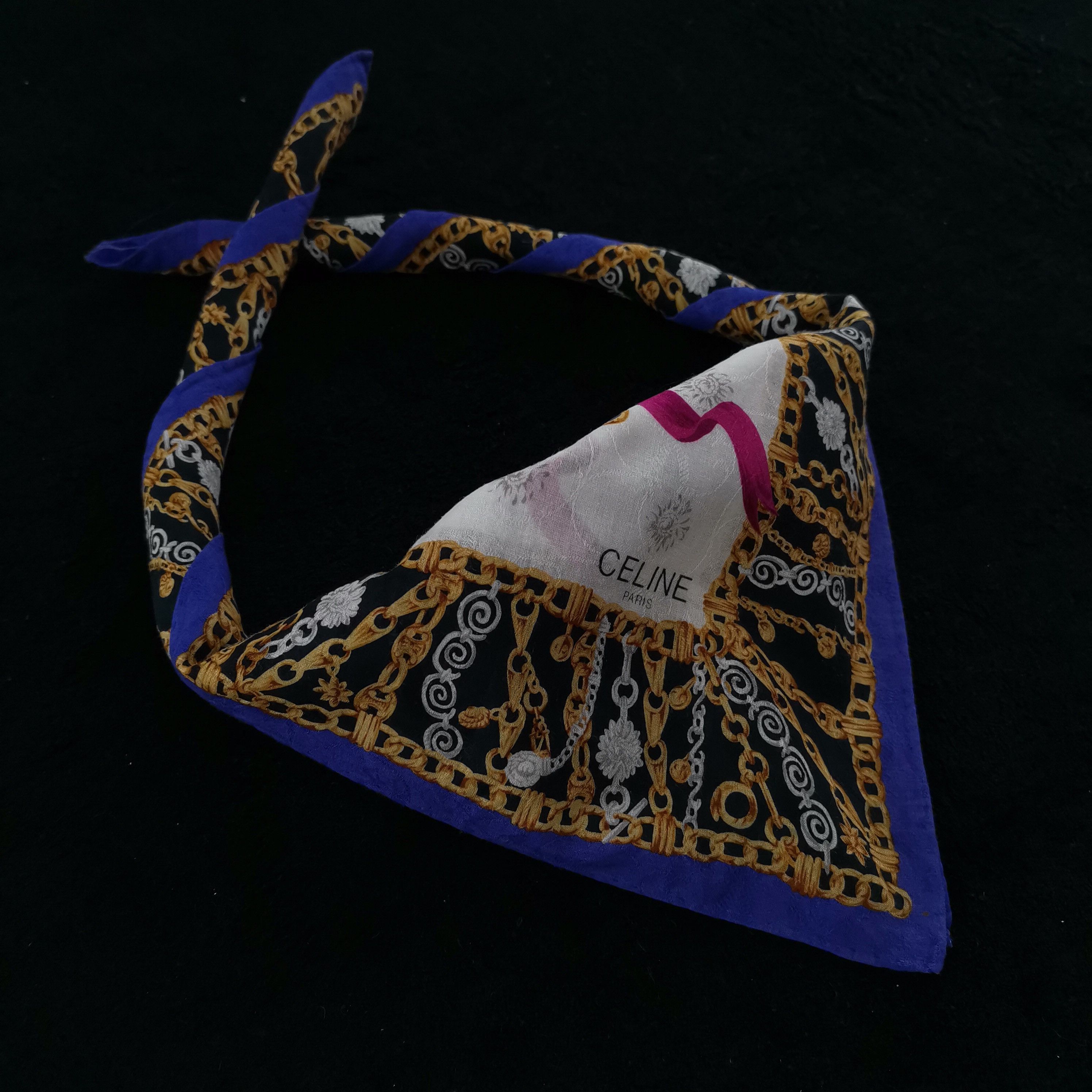 Celine Handkerchief Silk Scarf L205