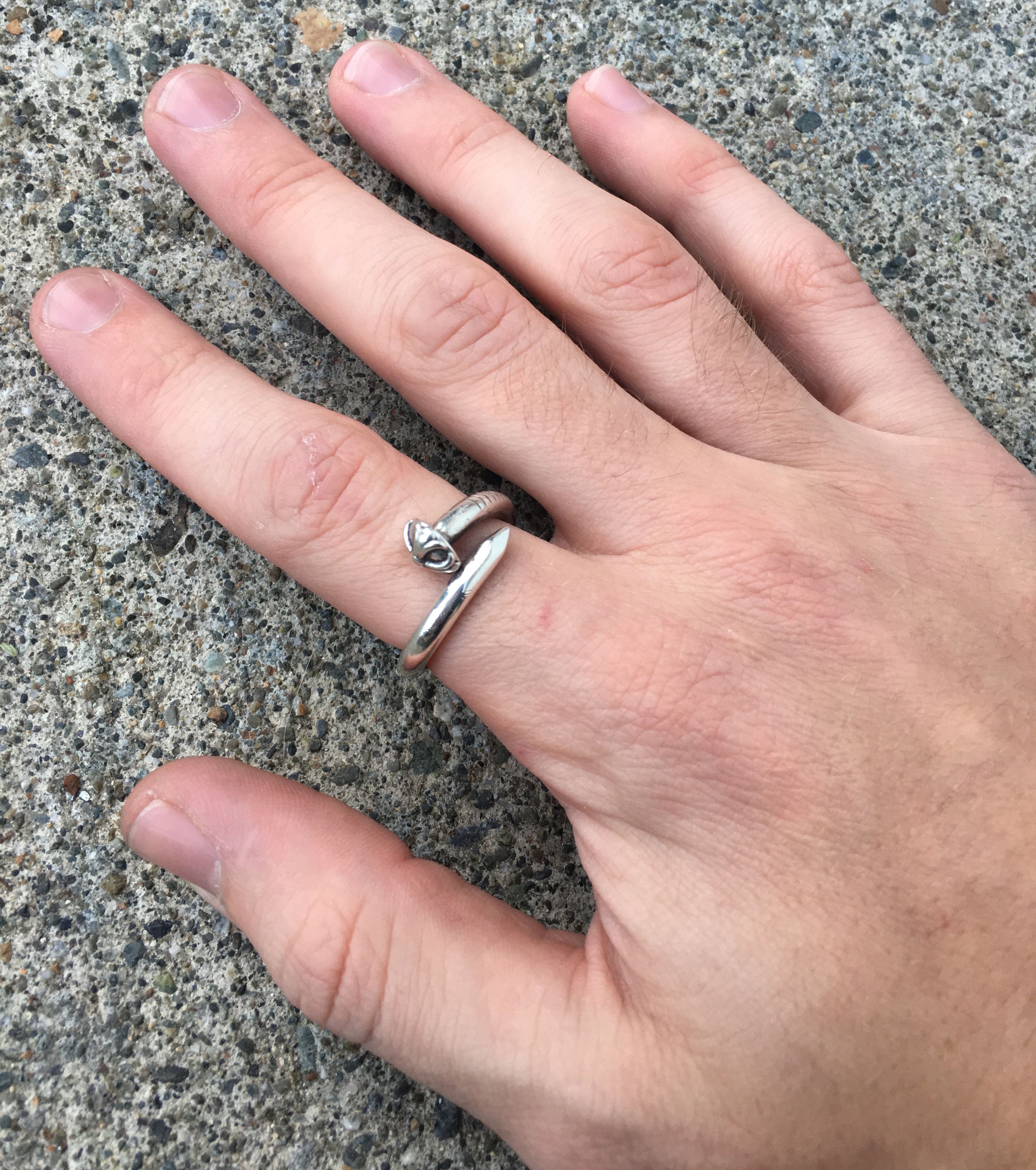 Bague Chrome Hearts Nail Crossball - Modèle Anneau Clou Et Croix, Occasion