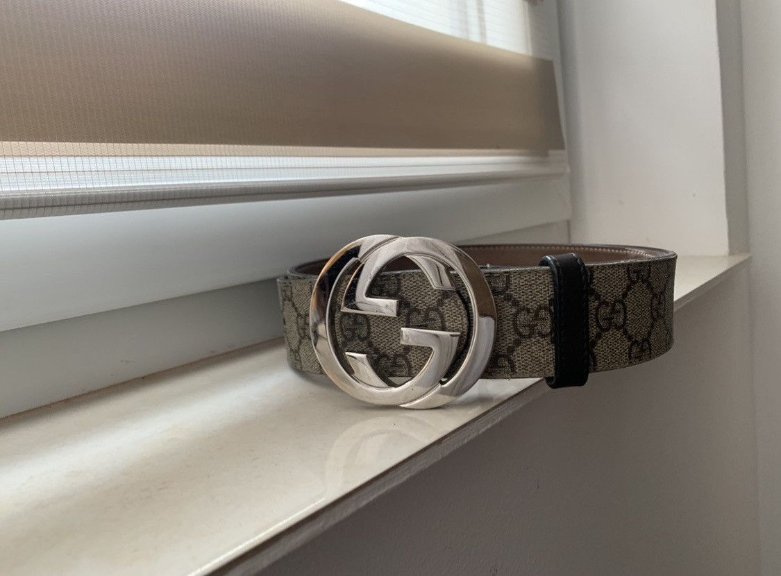 Gucci Men's GG Supreme Belt with G Buckle