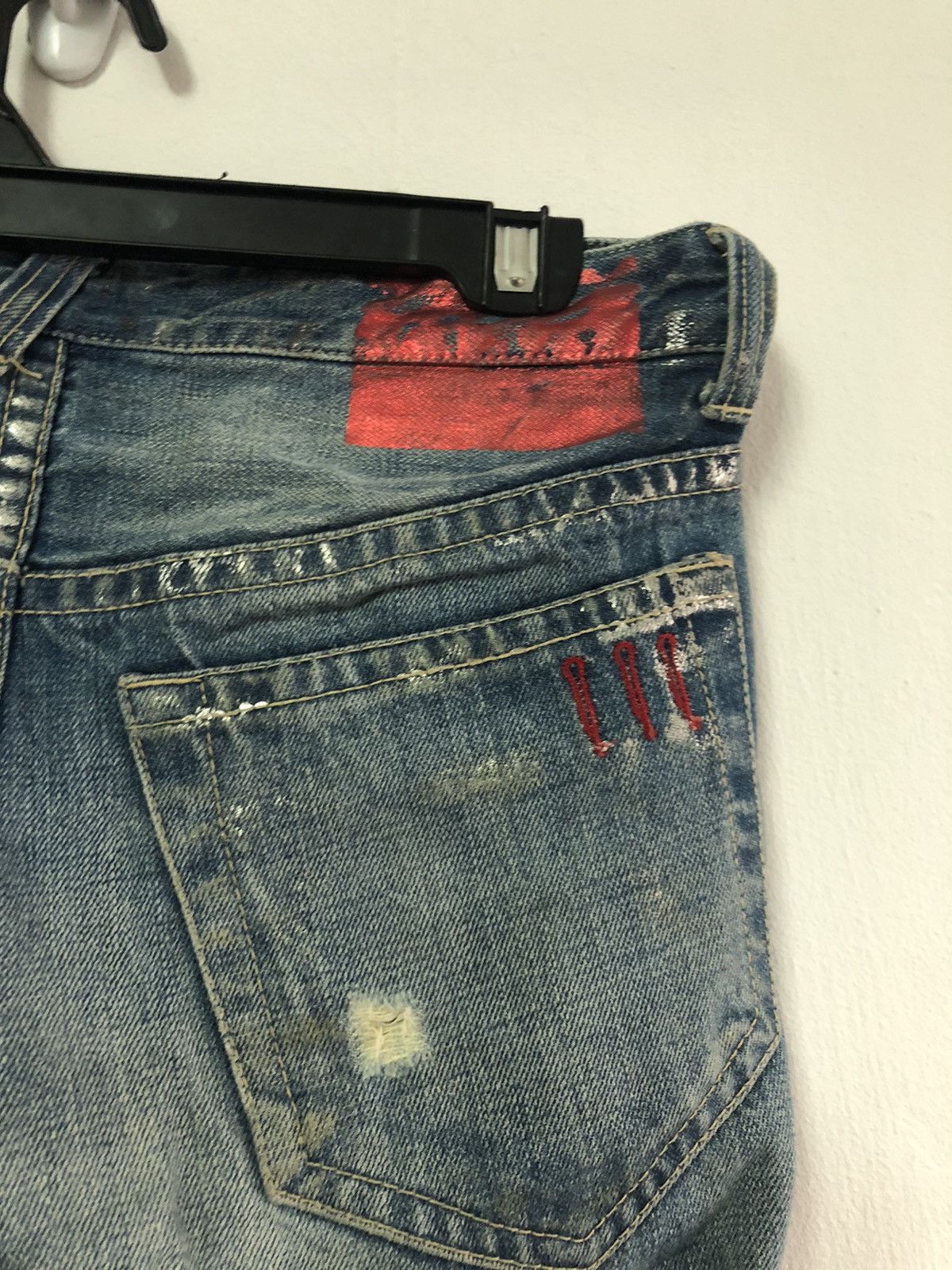 Beams Plus × Japanese Brand BEAMS Denim Jeans with Silver Paint Size US 30 / EU 46 - 6 Thumbnail