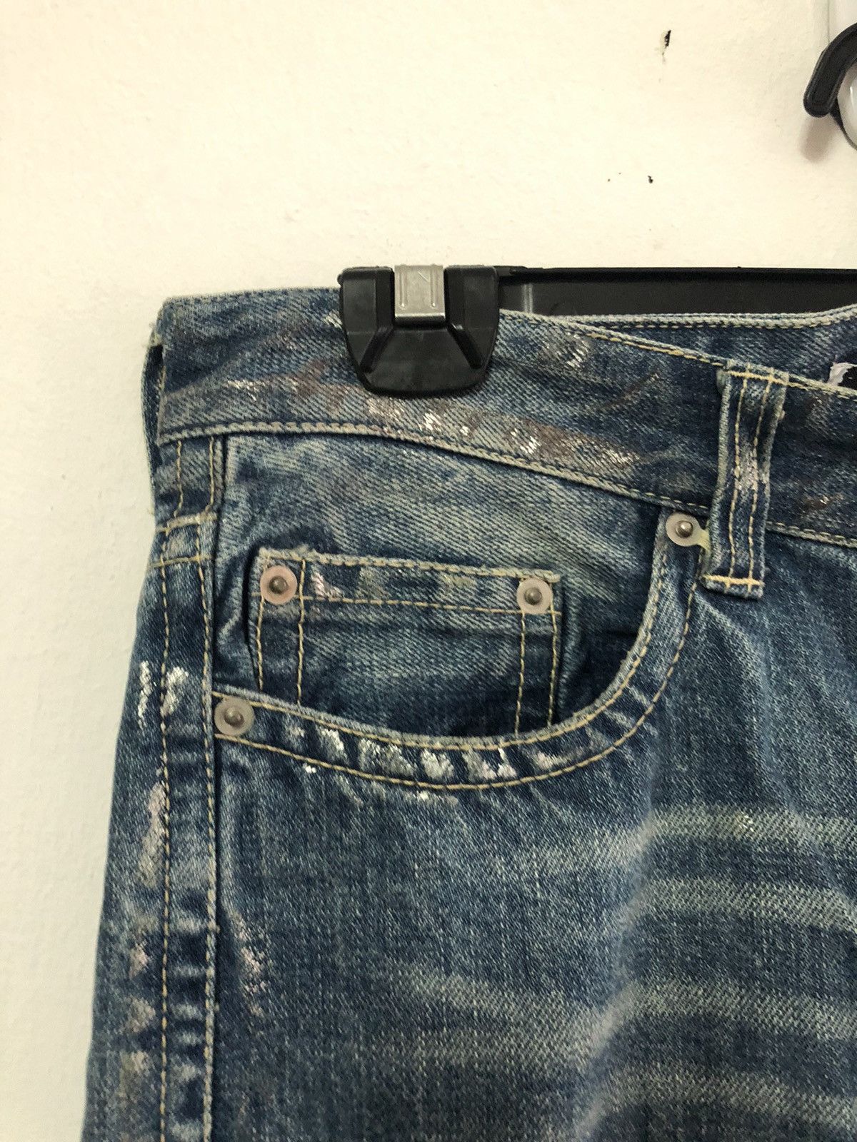 Beams Plus × Japanese Brand BEAMS Denim Jeans with Silver Paint Size US 30 / EU 46 - 3 Thumbnail