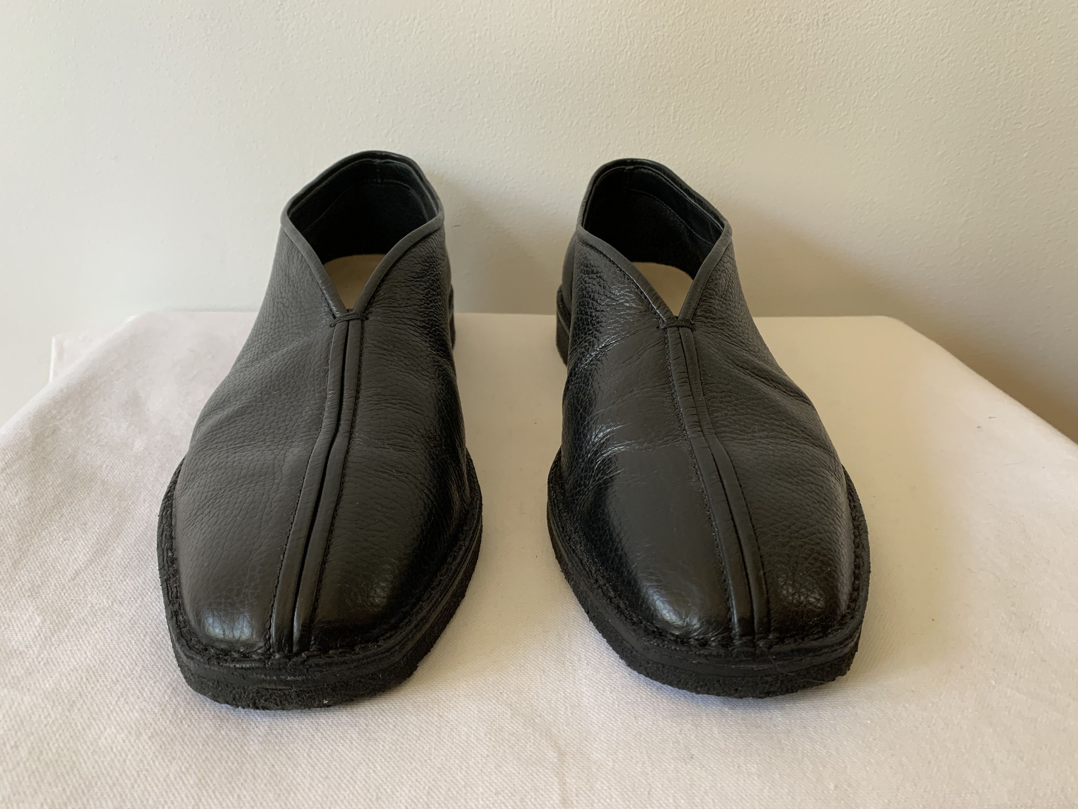 Lemaire Lemaire Chinese Slippers Black Leather Loafers Sz 45 Size US 12 / EU 45 - 2 Preview