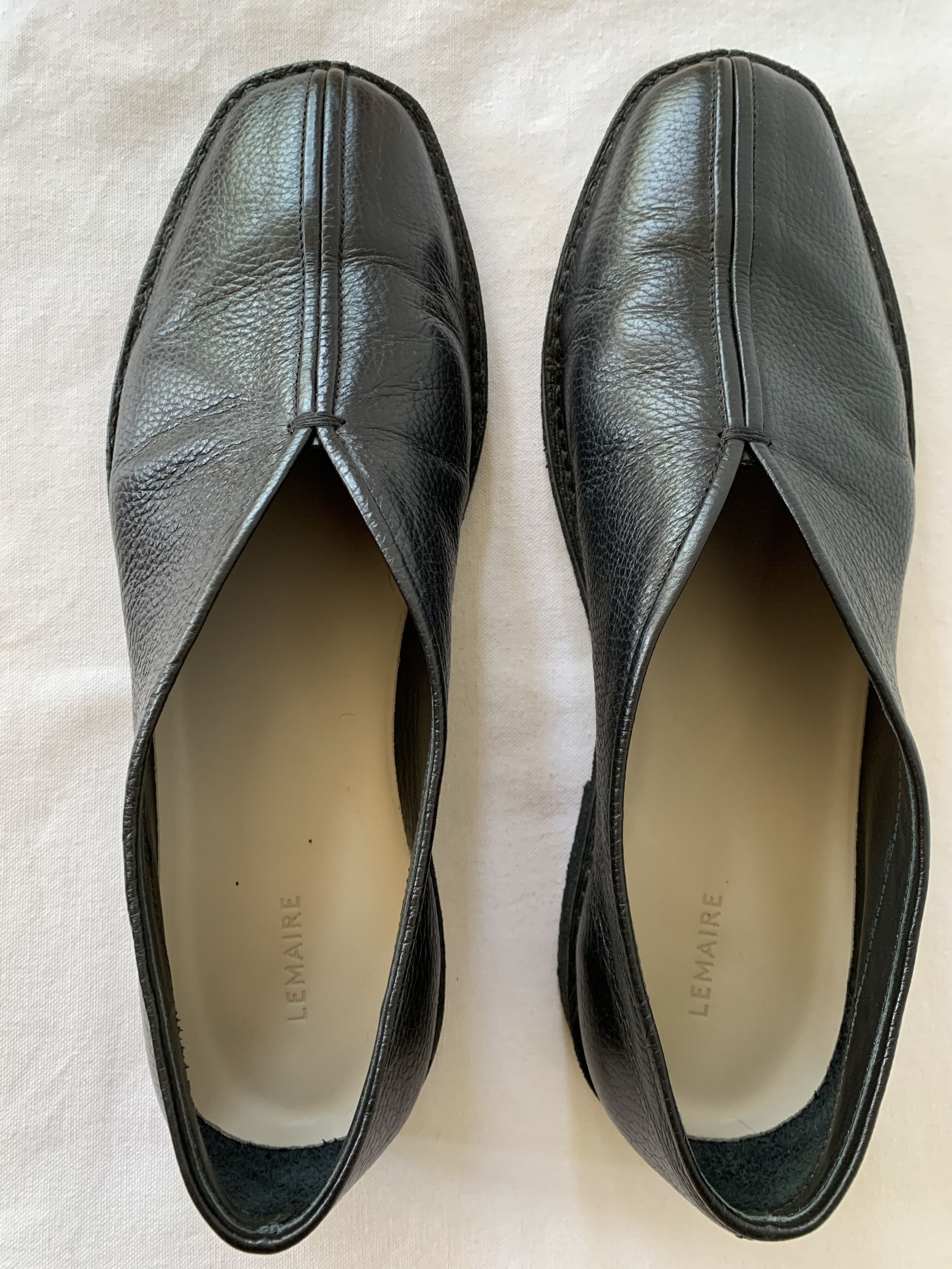 Lemaire Lemaire Chinese Slippers Black Leather Loafers Sz 45 Size US 12 / EU 45 - 5 Thumbnail