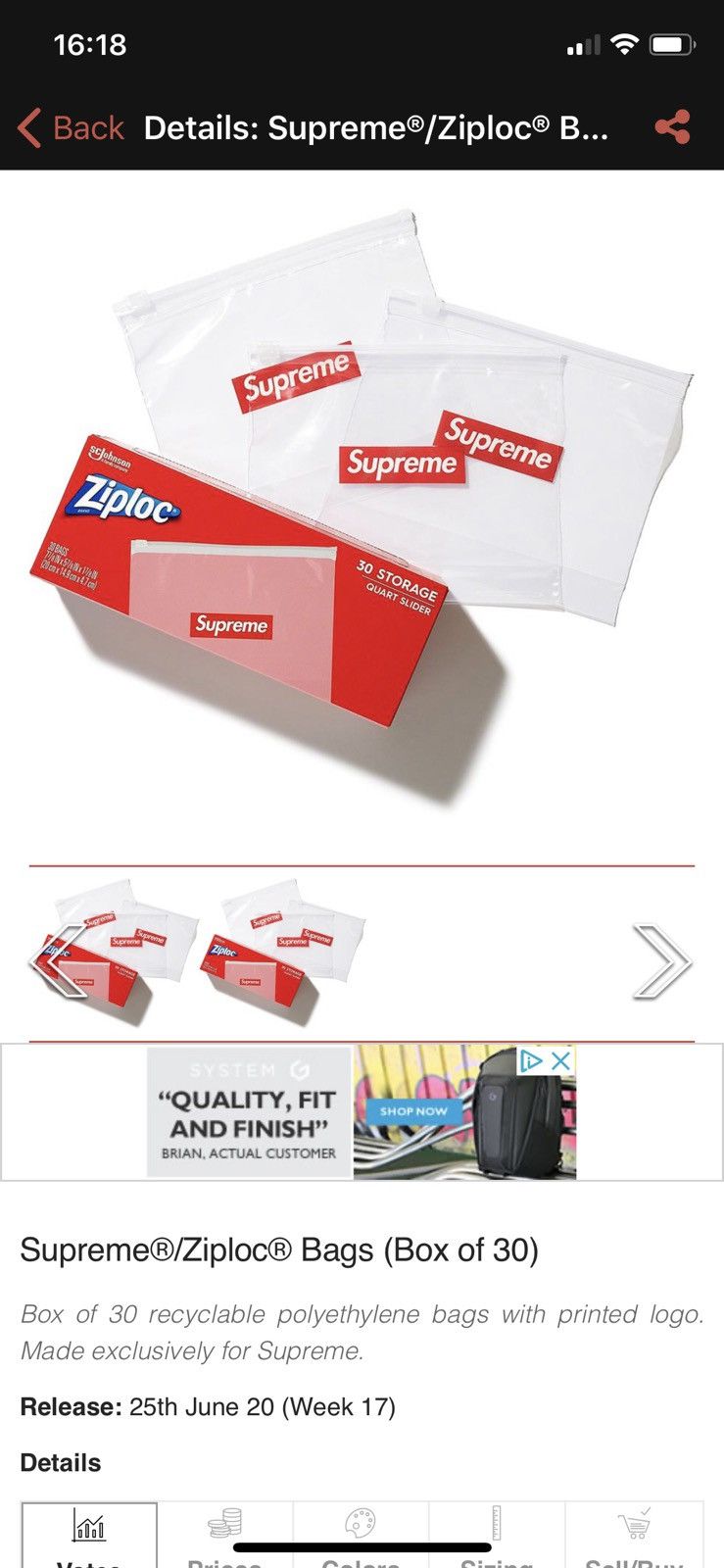 Supreme Supreme/Ziploc Bags (Box of 30) *4 Boxes* | Grailed