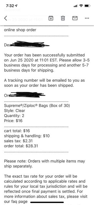 Supreme Supreme ziploc bags (set of 30) | Grailed