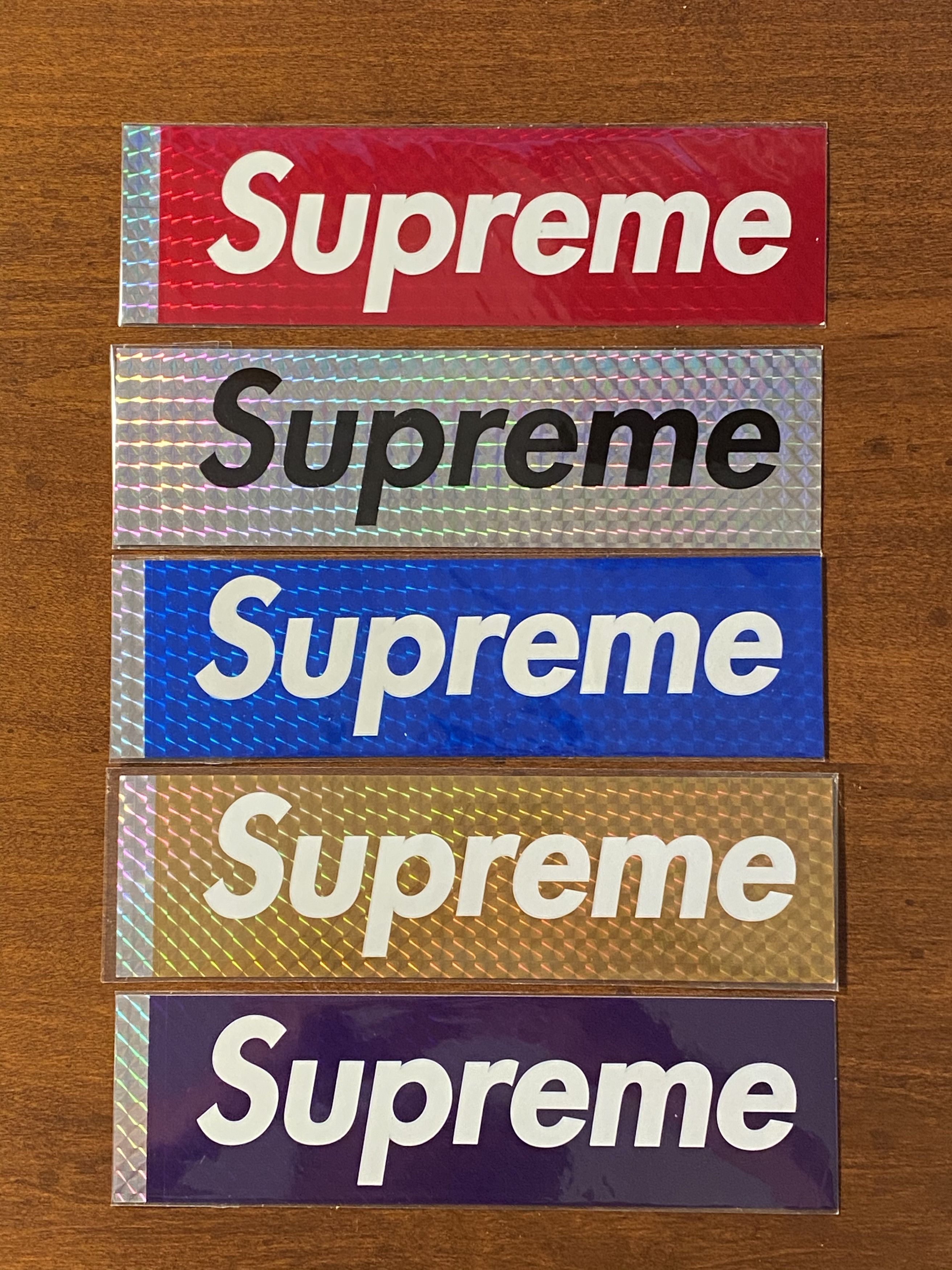 Supreme Holographic Box Logo Sticker Set