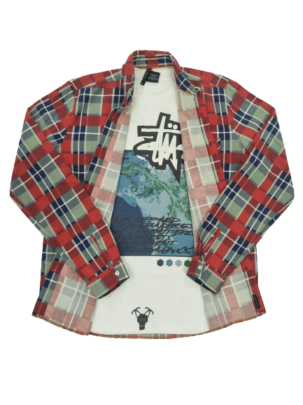 Nudie Checked Flannel Long Sleeve like Travis Scott Uzi