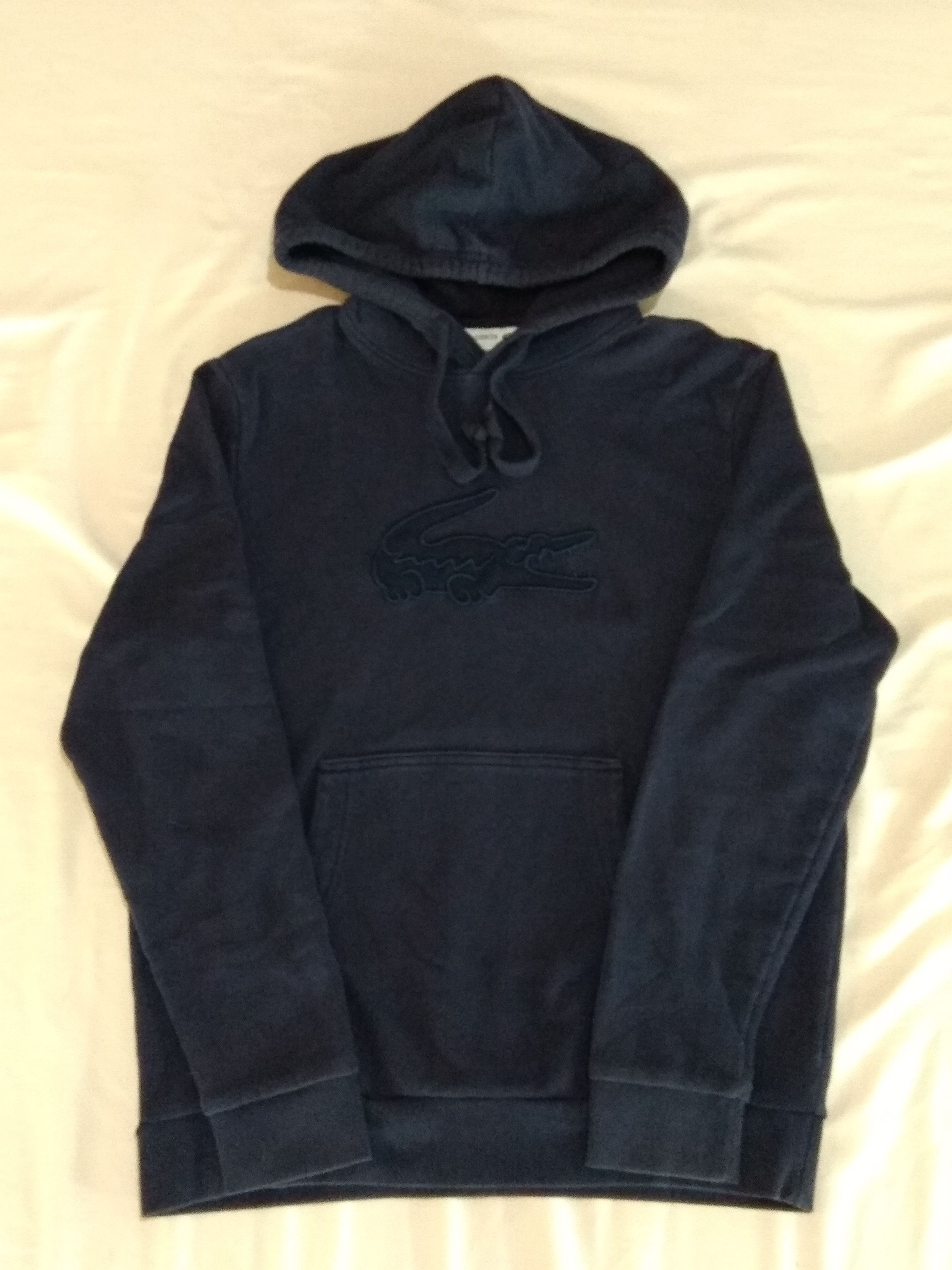 Lacoste hoodie big logo sale