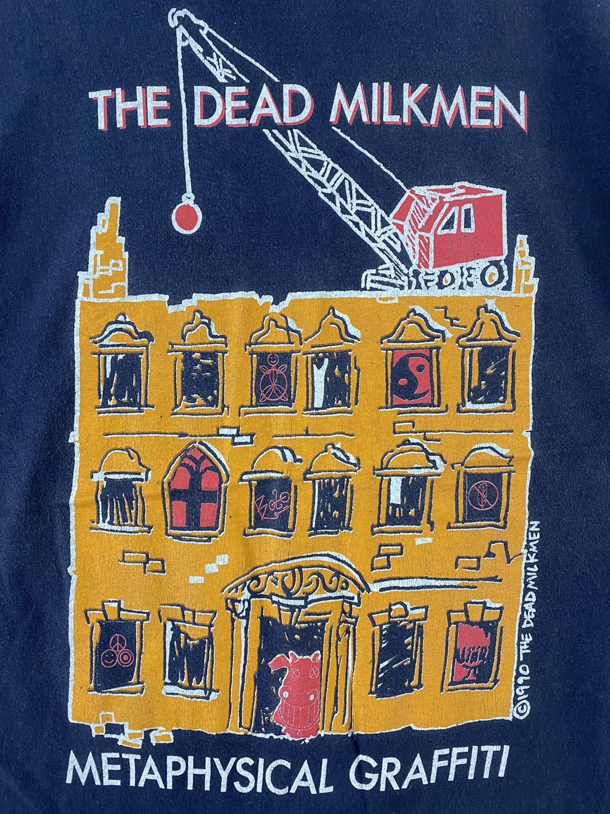 Band Tees vintage 1990 THE DEAD MILKMEN album artwork rare t-shirts Size US L / EU 52-54 / 3 - 3 Thumbnail