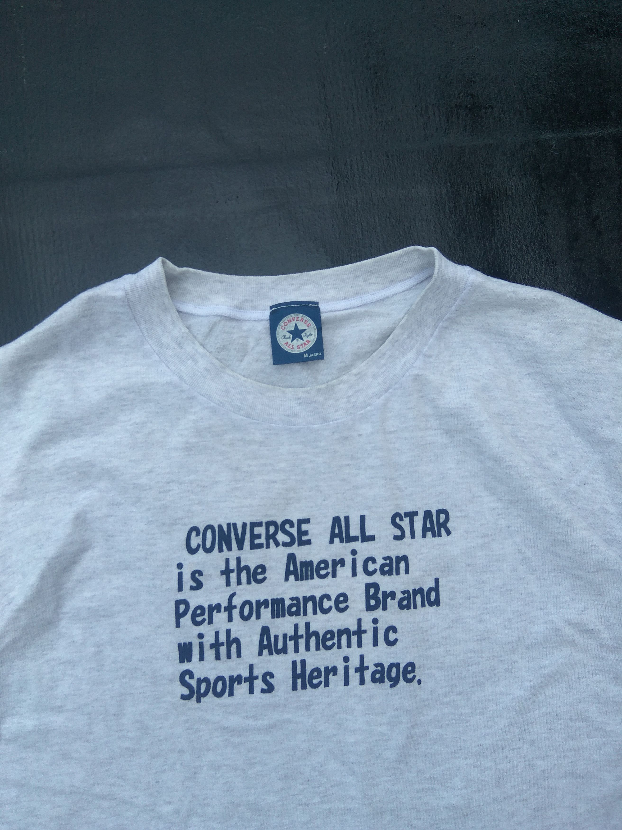 Converse Vintage 90s Vintage Converse t shirt All Star Size US M / EU 48-50 / 2 - 2 Thumbnail