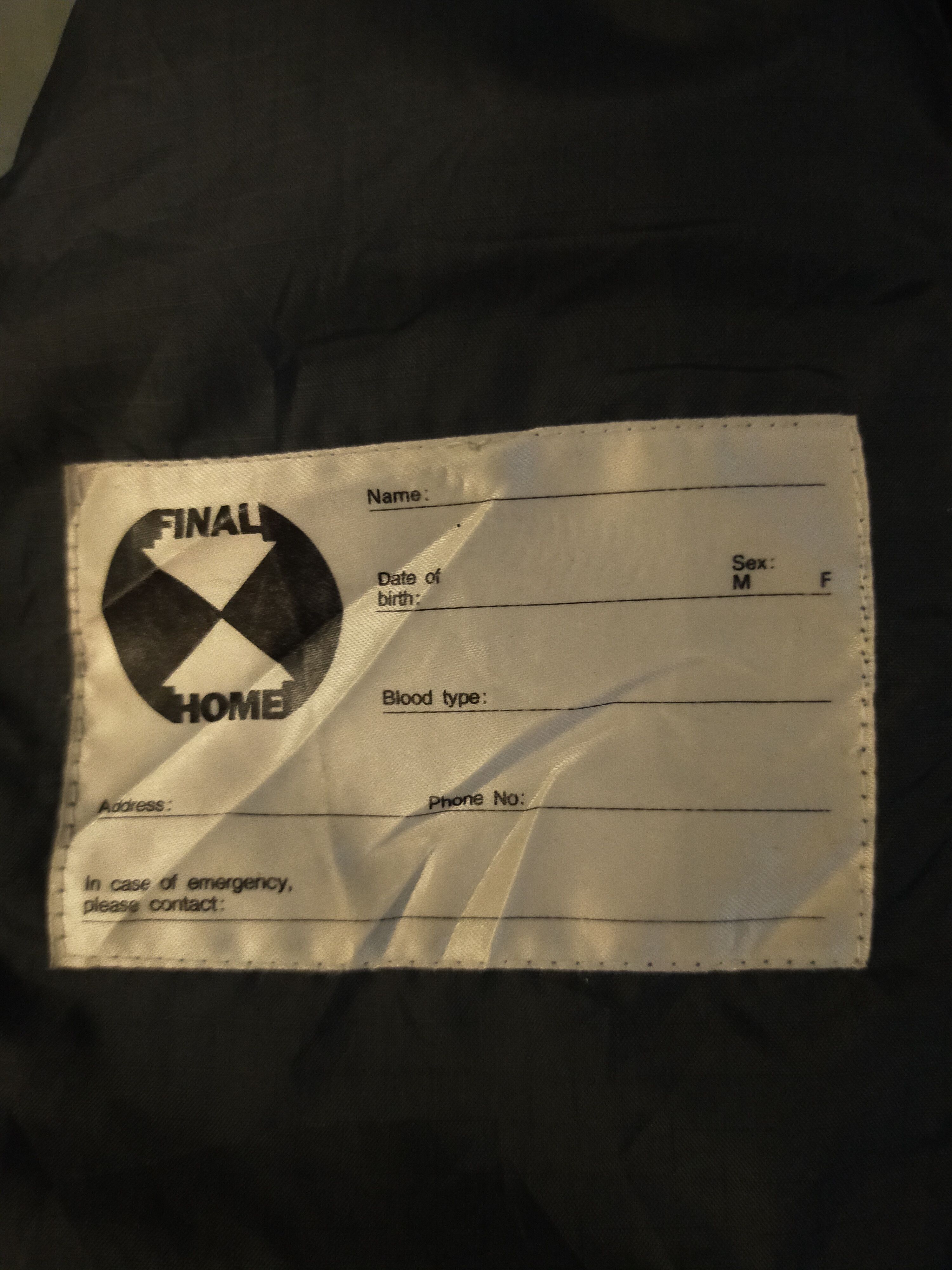 Final Home Final Home Survival Jacket Size US S / EU 44-46 / 1 - 3 Thumbnail