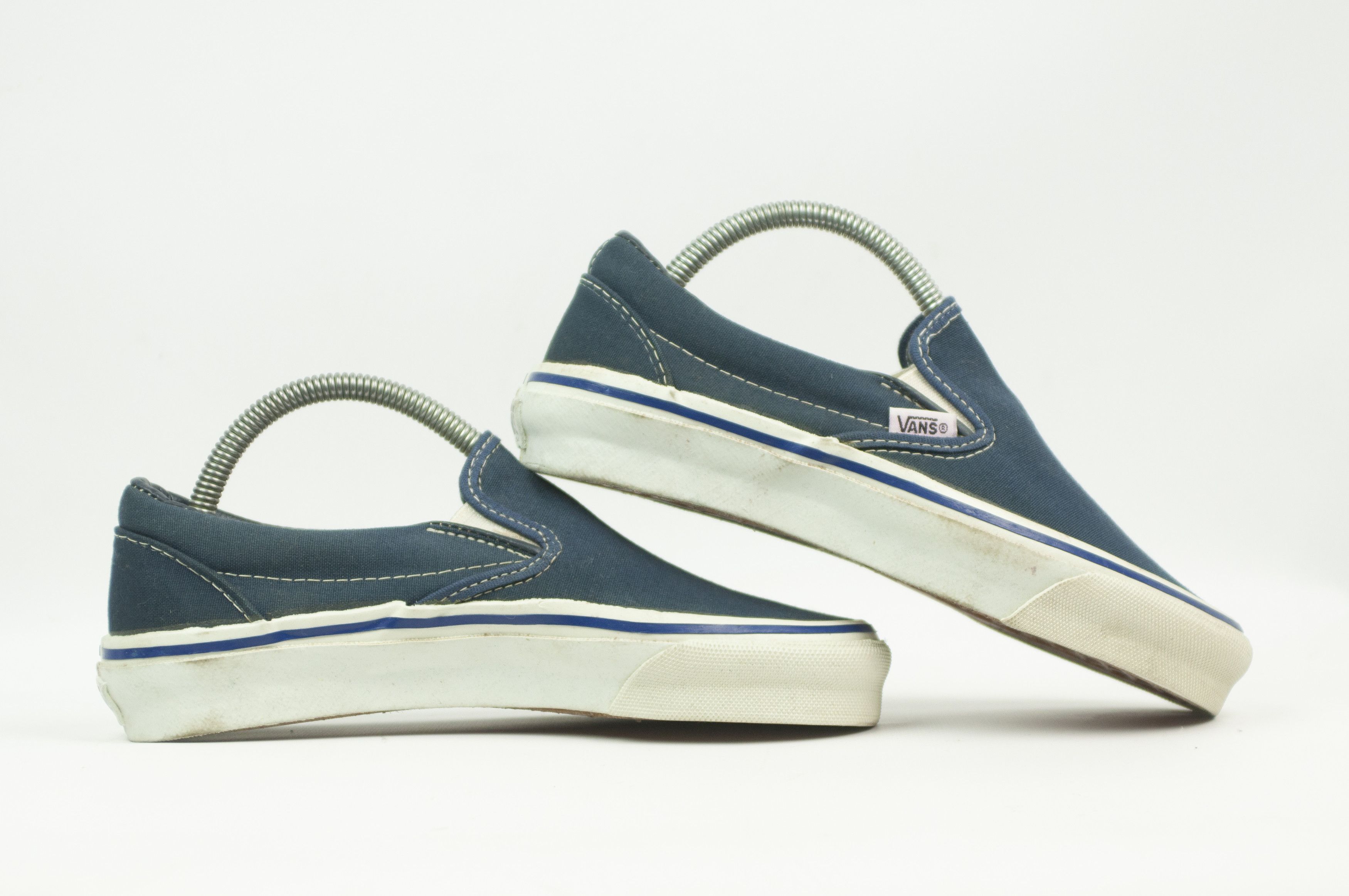 NOS Vtg Vans Slip On Navy Blue 1/2 Made in USA