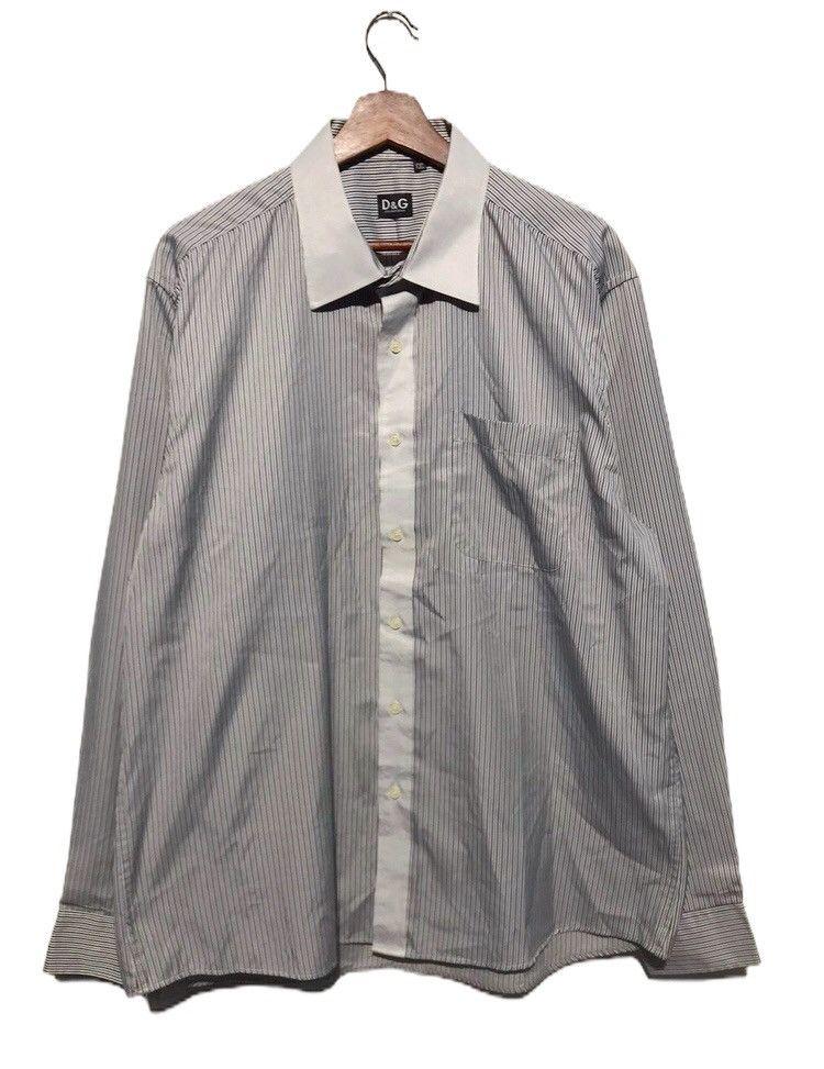Dolce and Gabbana long sleeve shirt linen stripe