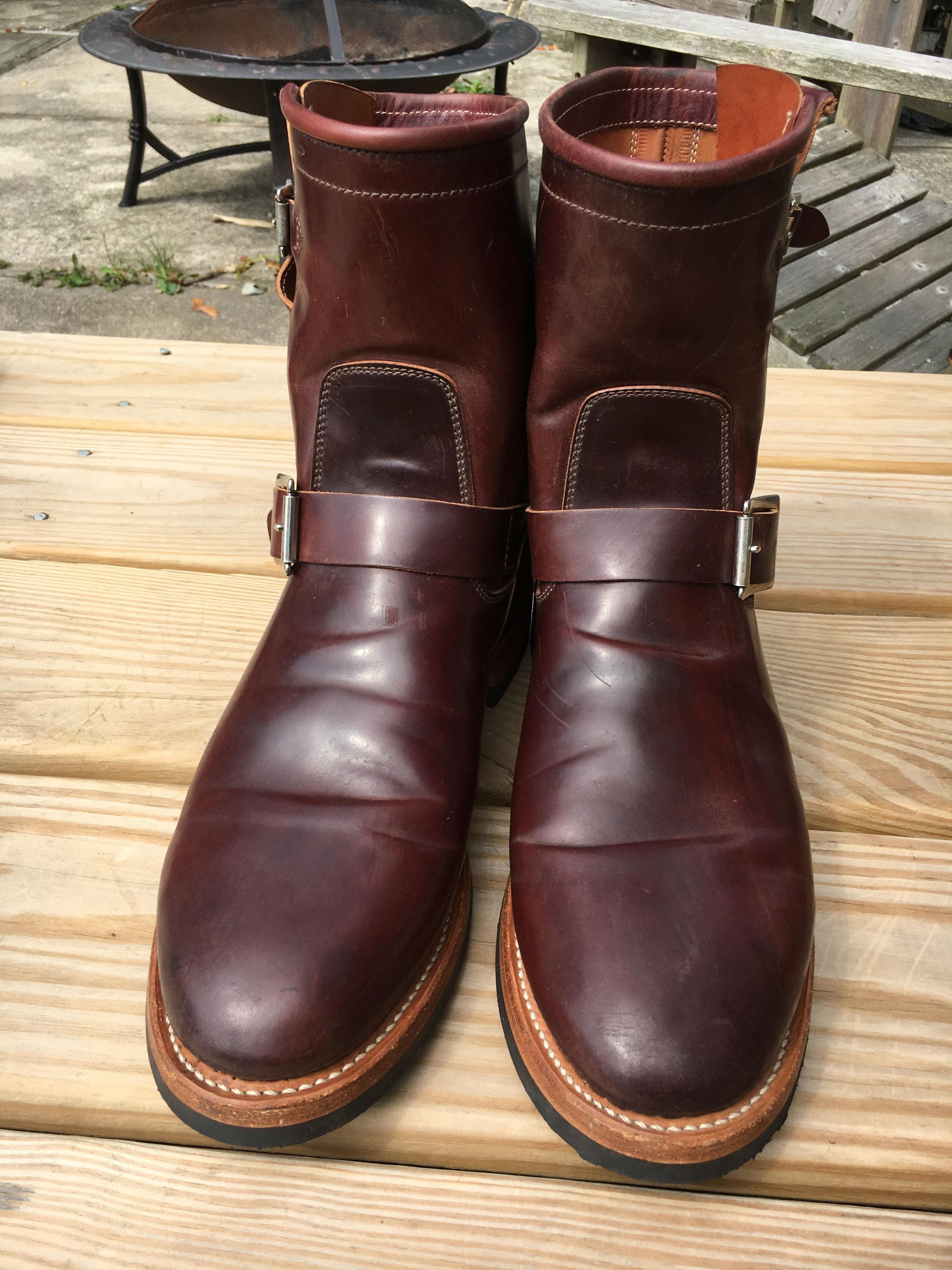 Needles Horween No. 8 Shell Cordovan Engineer Boots Size US 10 / EU 43 - 9 Preview