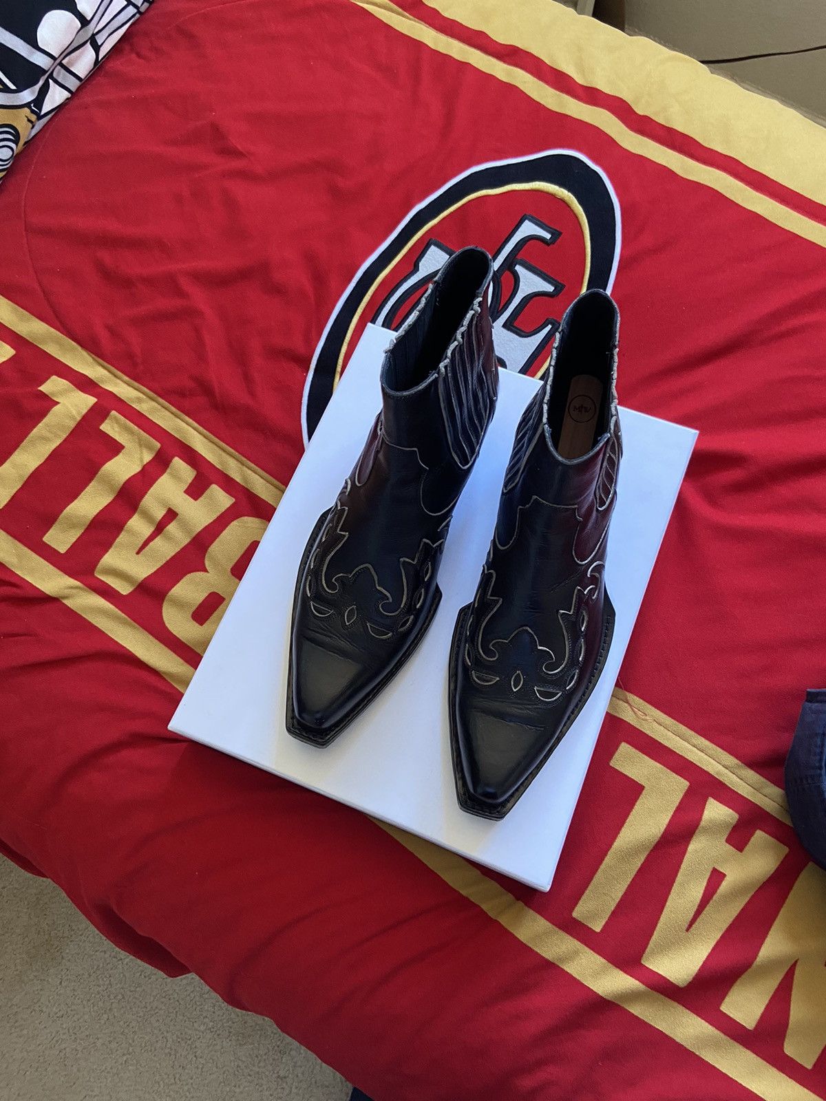 Raf Simons Calvin Klein 205w39nyc Cal Calvert western boots Grailed