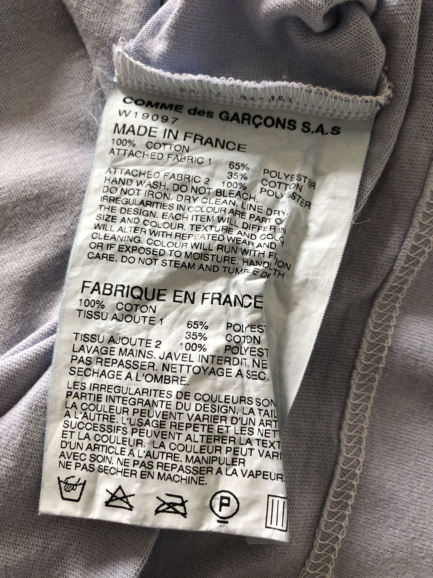 Comme des Garcons SHIRT Comme des Garcons Shirt Deconstructed Tee Size US M / EU 48-50 / 2 - 4 Thumbnail