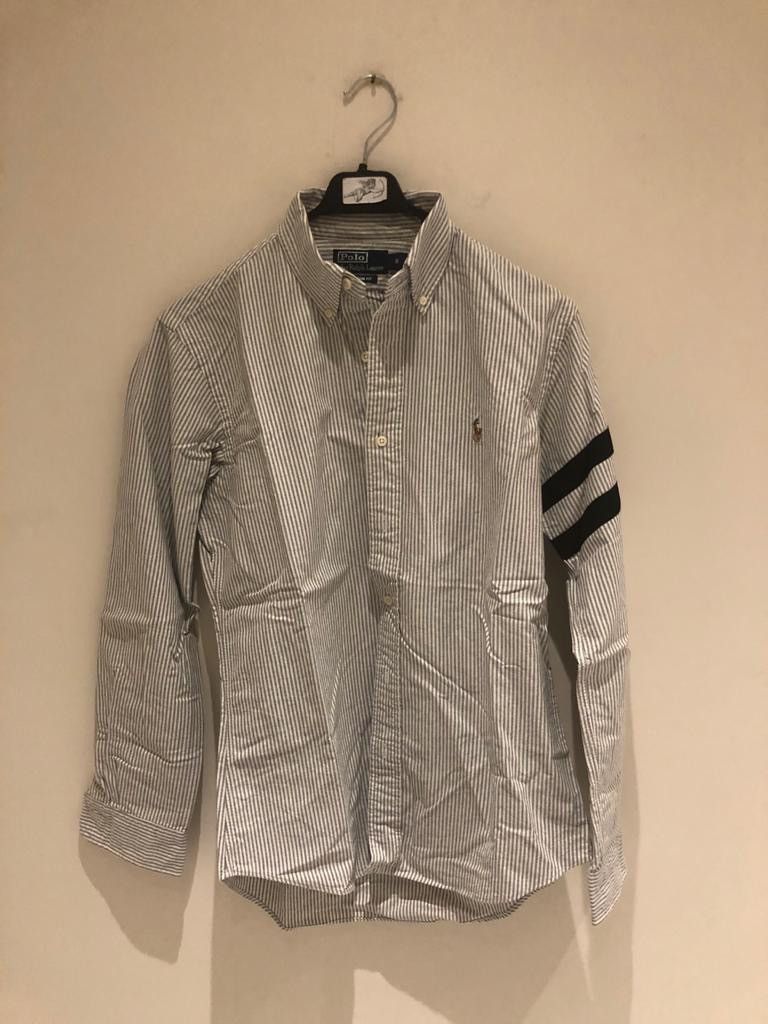 Ralph Lauren Custom Fit Grey Striped Shirt