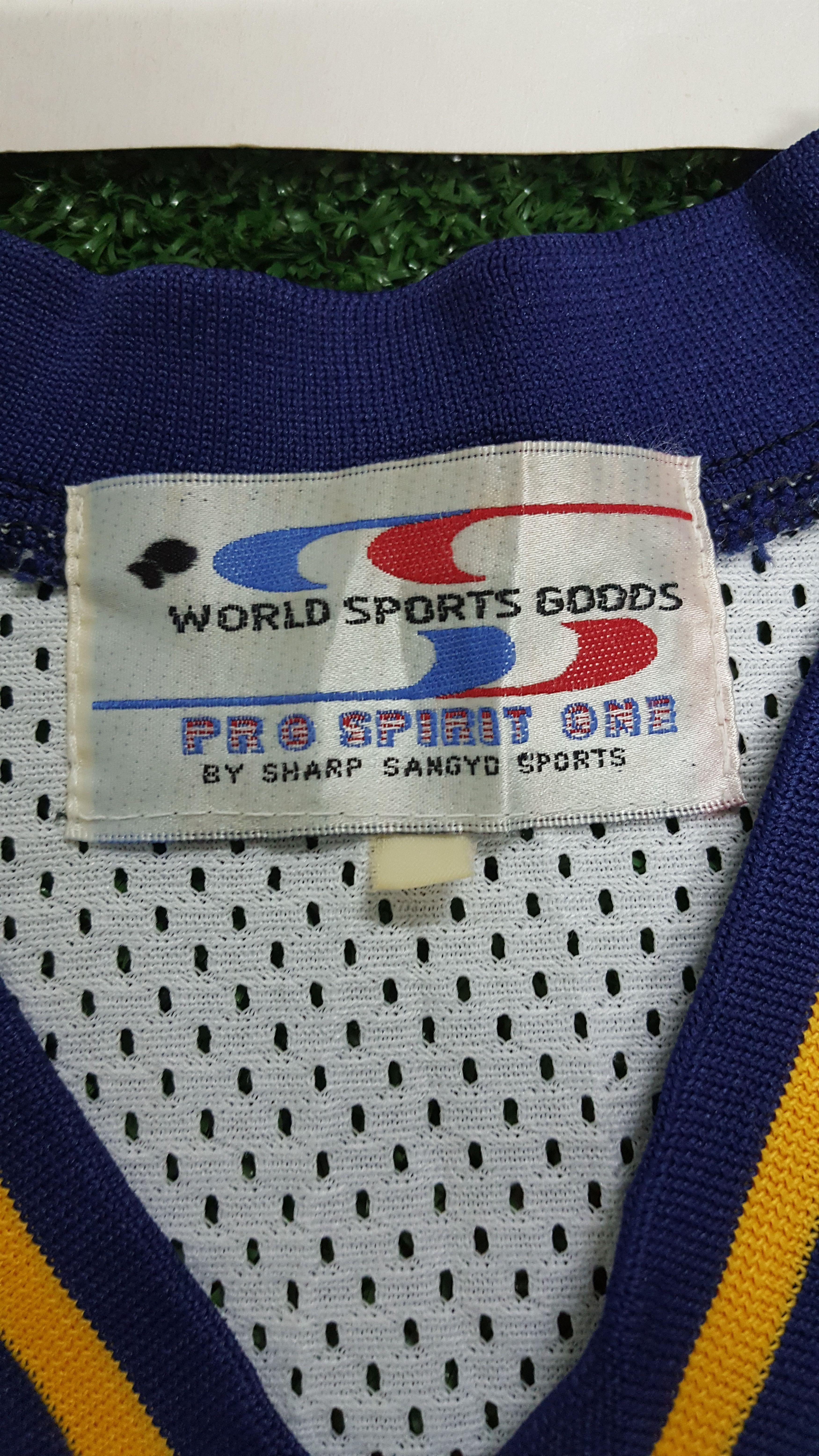 Japanese Brand × Vintage 📍LastDrop📍Vintage 90s Blue wave Full Mesh Baseball Jersey Size US L / EU 52-54 / 3 - 6 Thumbnail