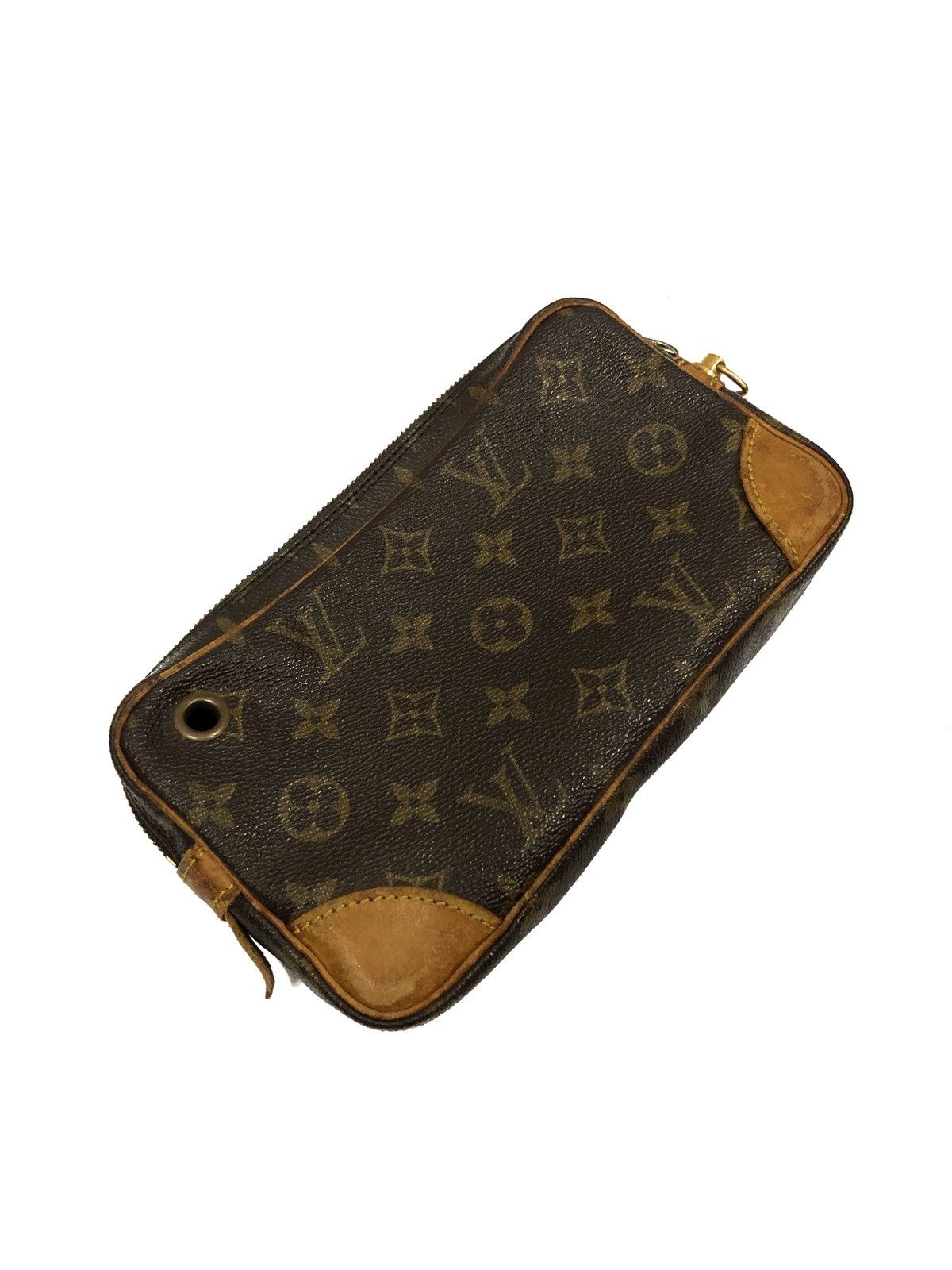 Vintage LV Monogram Canvas Marly Dragonne PM Clutch Bag