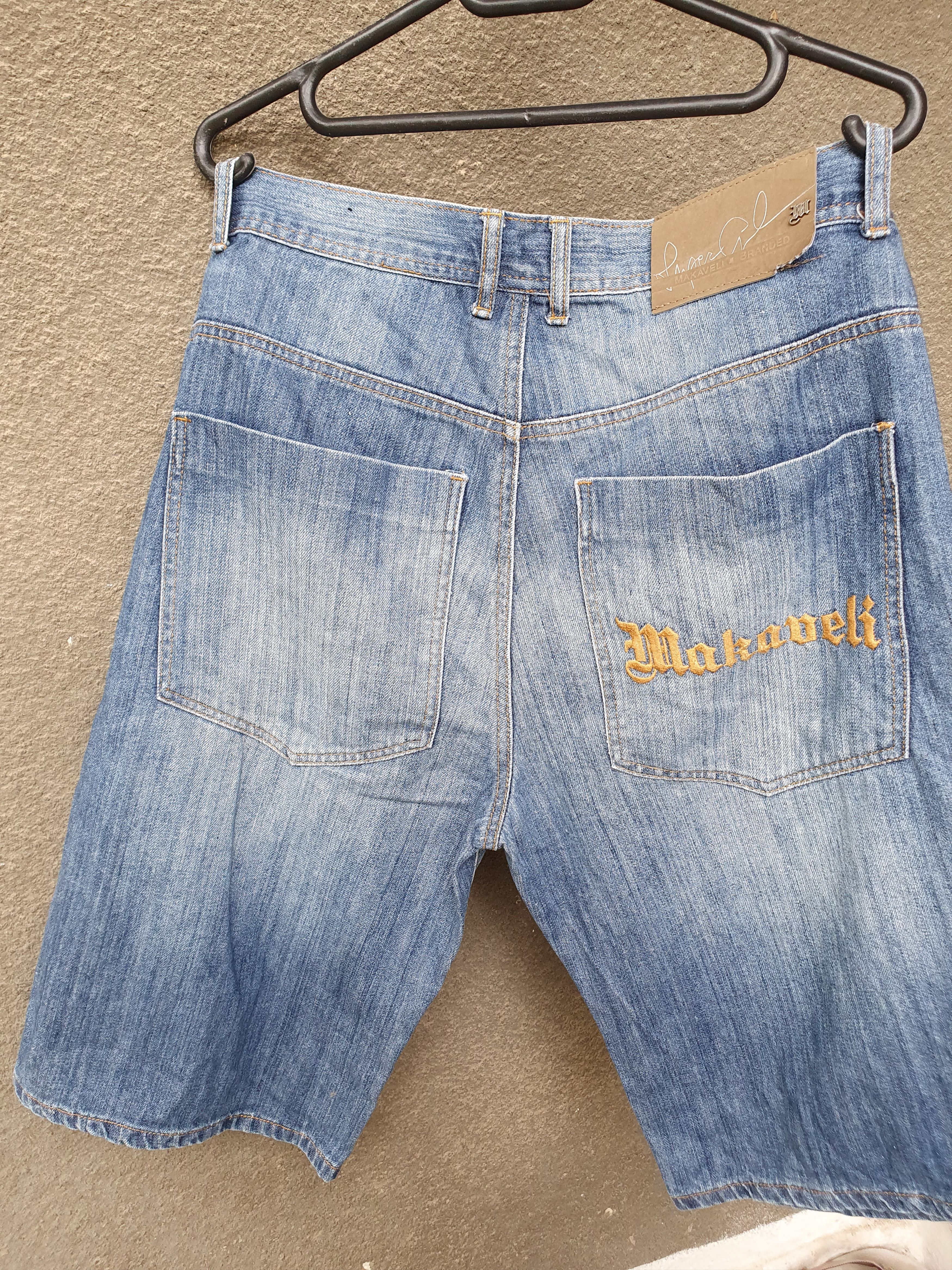 Makaveli × Vintage MAKAVELI BRANDED TUPAC Denim Shorts 90's Hip Hop.sz 34 Size US 34 / EU 50 - 2 Thumbnail