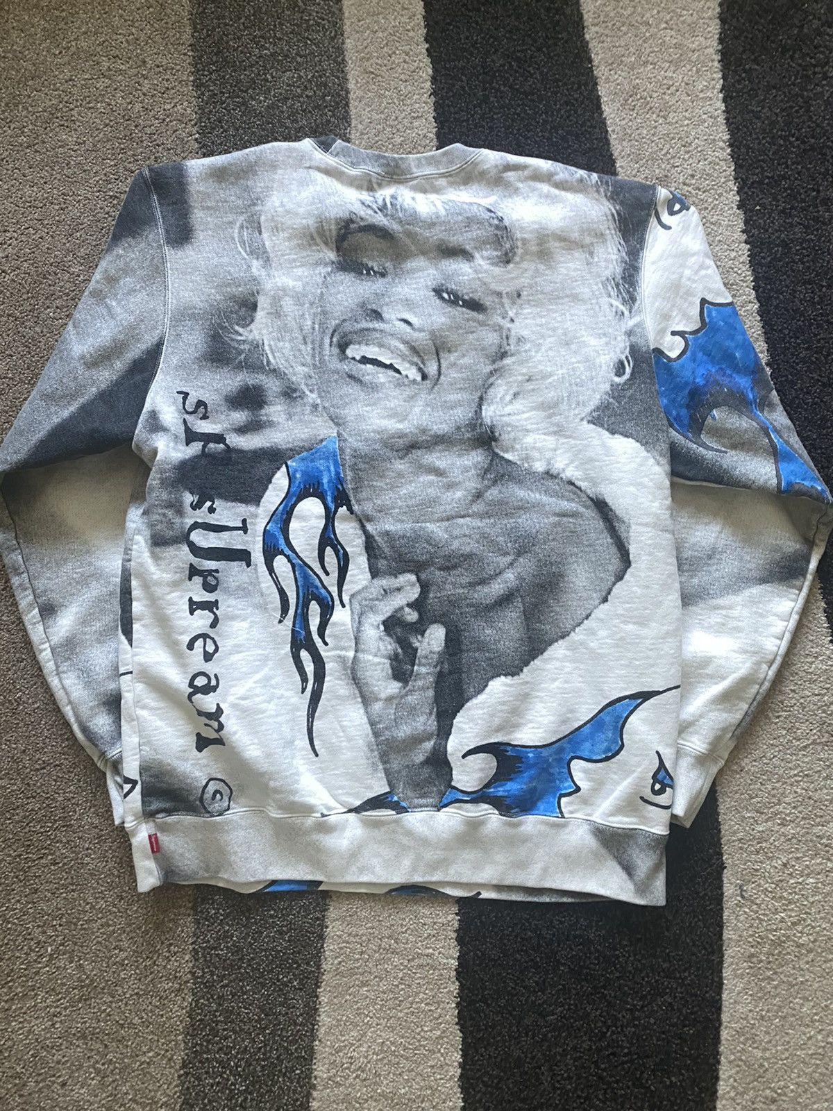 Supreme Supreme Naomi Crewneck Black/Blue | Grailed 