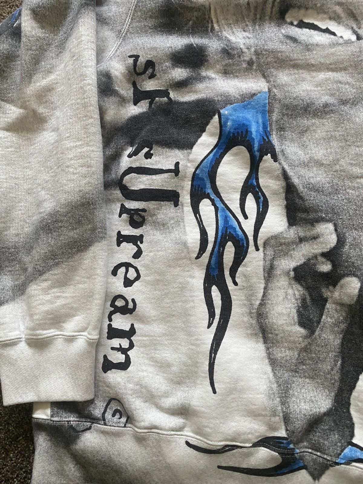 Supreme Supreme Naomi Crewneck Black/Blue | Grailed 