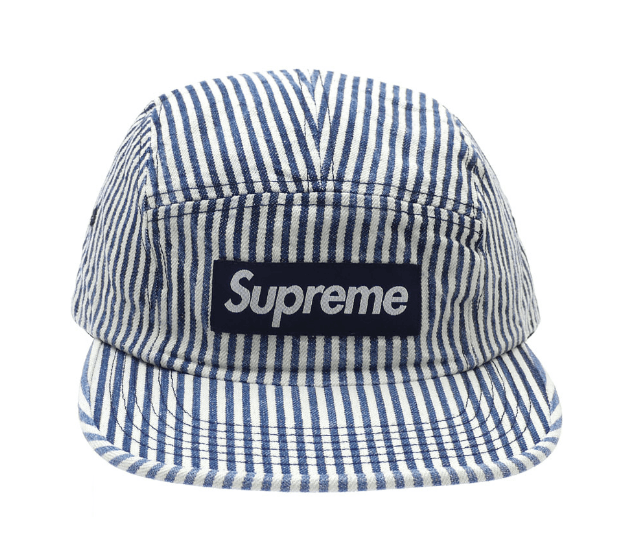 Supreme SS18 Supreme Denim Camp Cap Indigo Stripe | Grailed