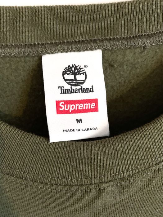 Supreme Supreme Timberland Crewneck Sweatshirt Dark Olive Green