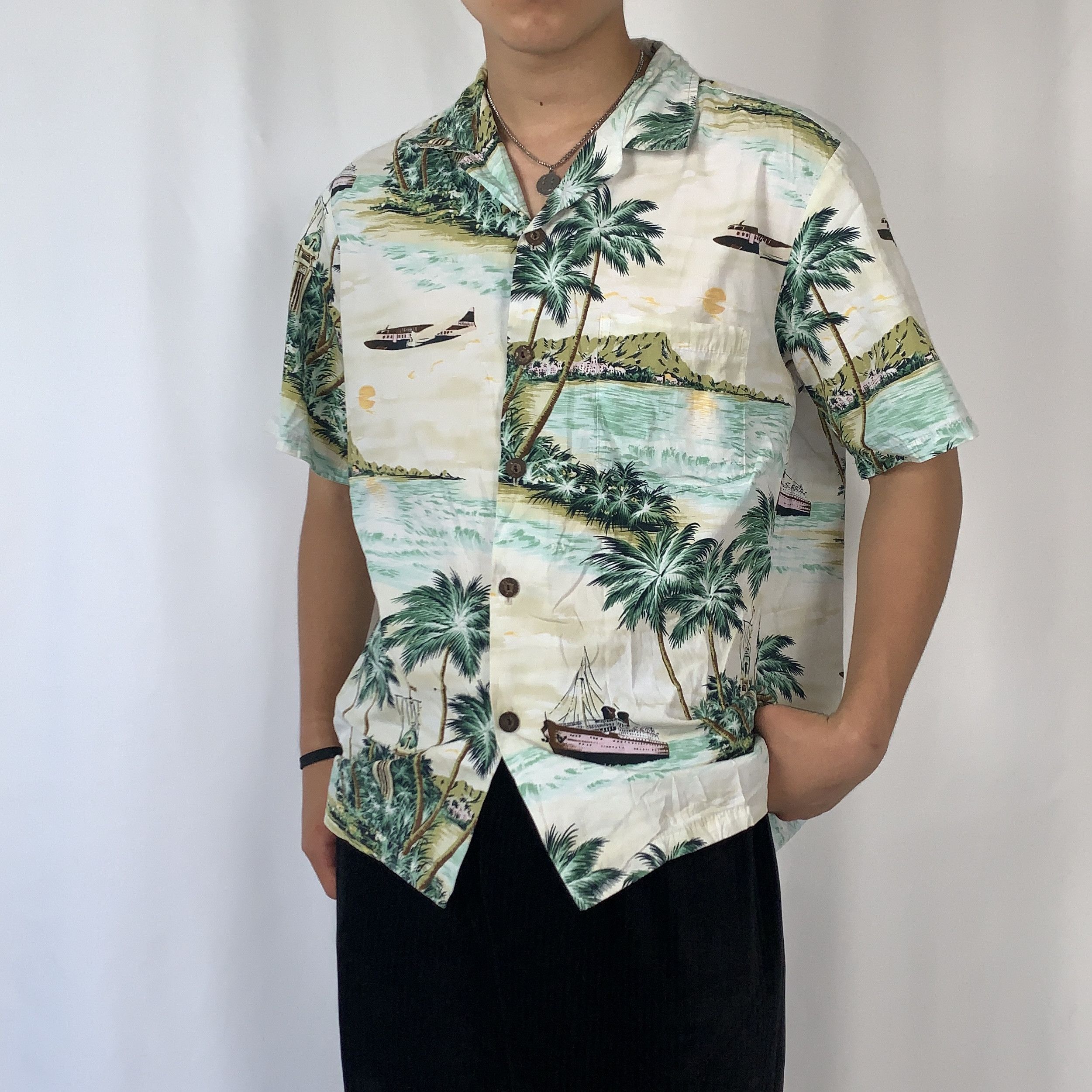 Vintage 80s Printed Button up Shirt Size US M / EU 48-50 / 2 - 2 Thumbnail
