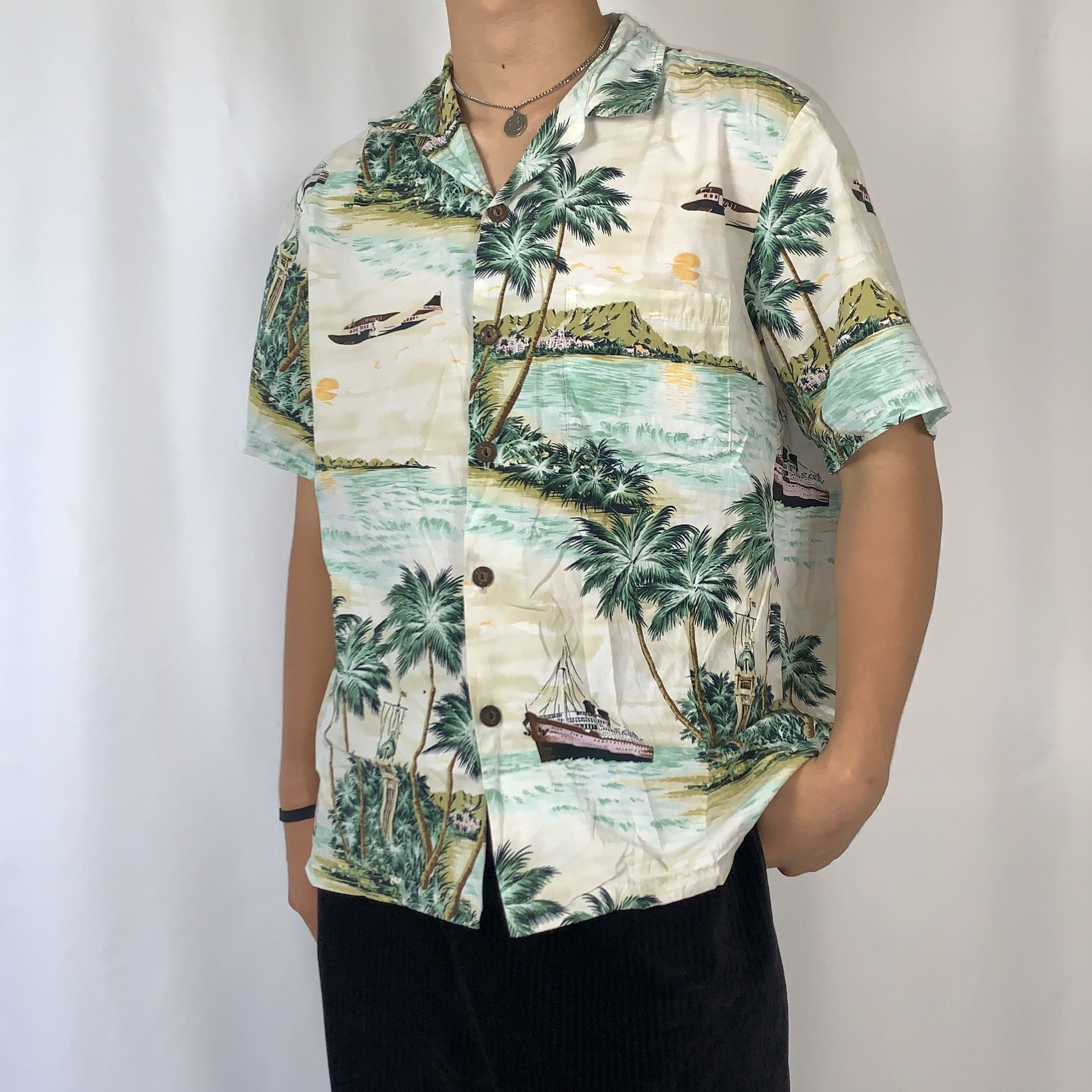 Vintage 80s Printed Button up Shirt Size US M / EU 48-50 / 2 - 1 Thumbnail