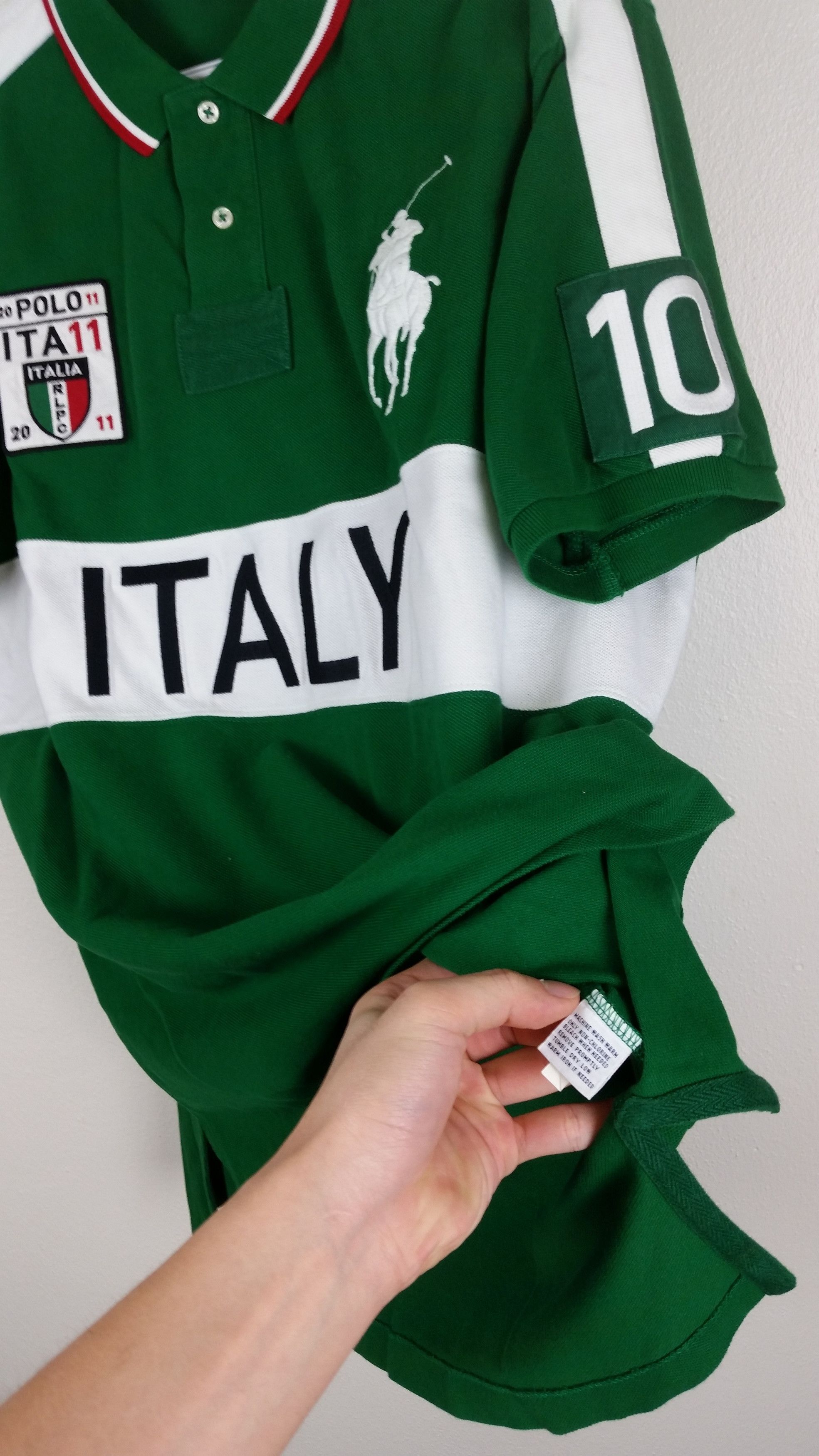 Polo Ralph Lauren Embroidered #10 Italy Short Sleeve Polo