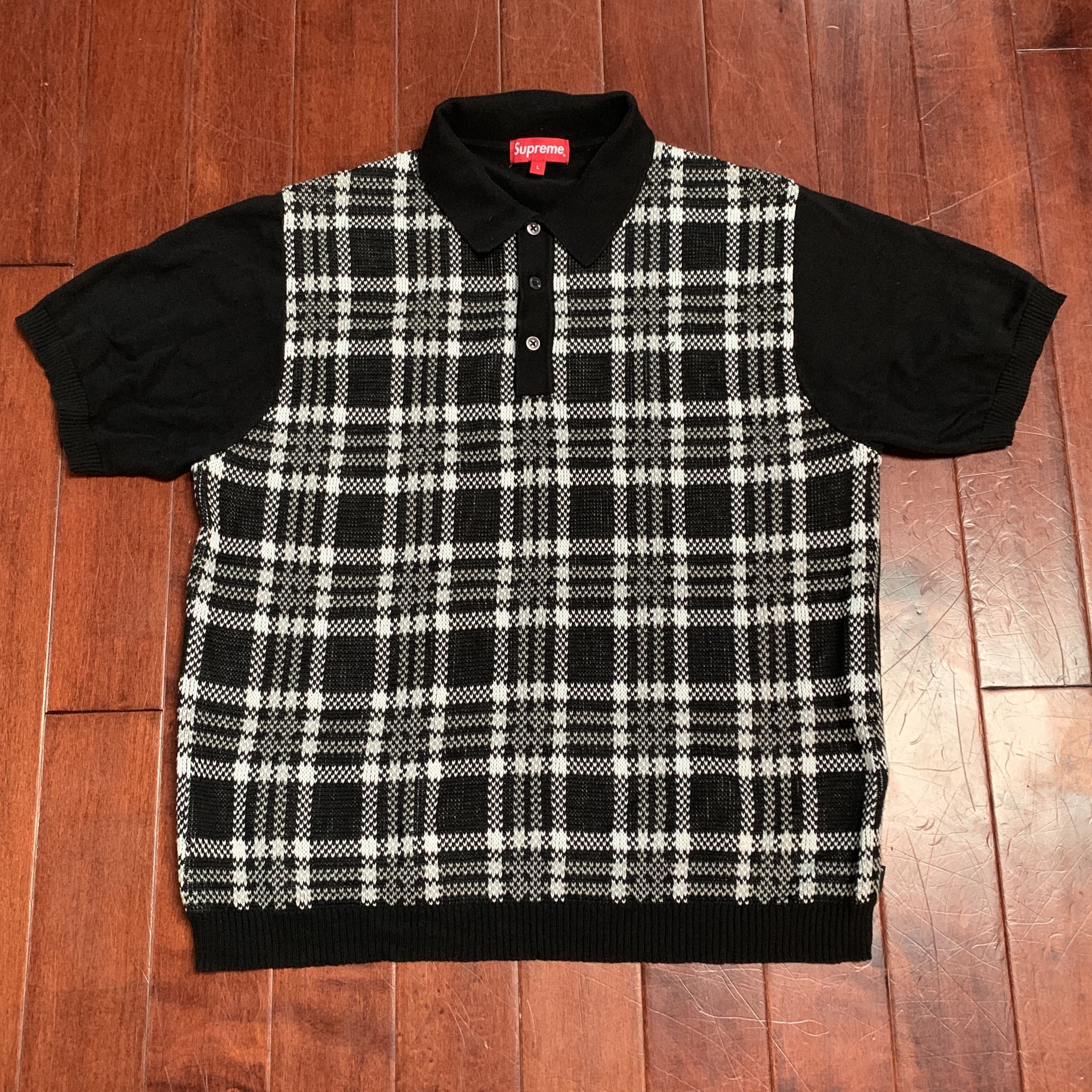 Supreme Plaid Knit Polo ()-