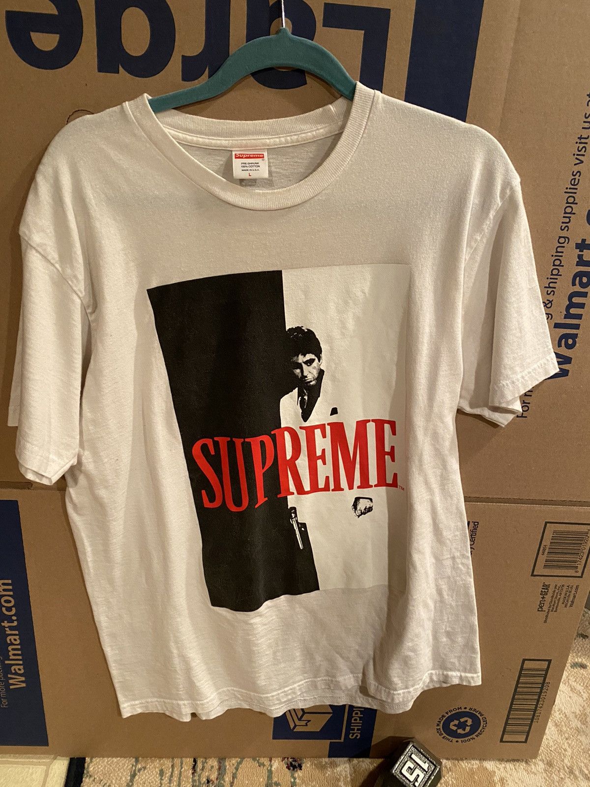Scarface Split Tee White Short Sleeve T Shirts