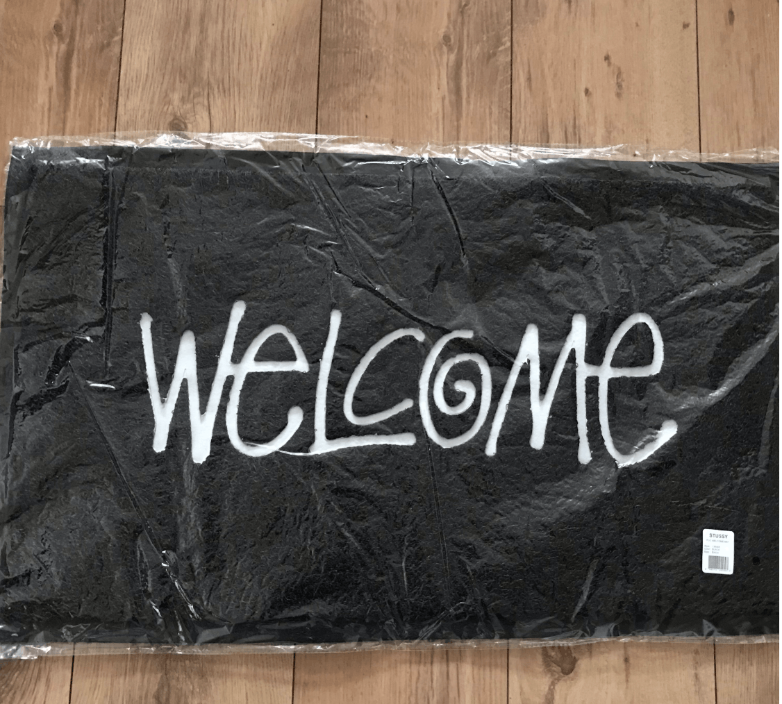 Stussy LAST ONE!!! Stussy Welcome Mat Black PVC Area Mat | Grailed