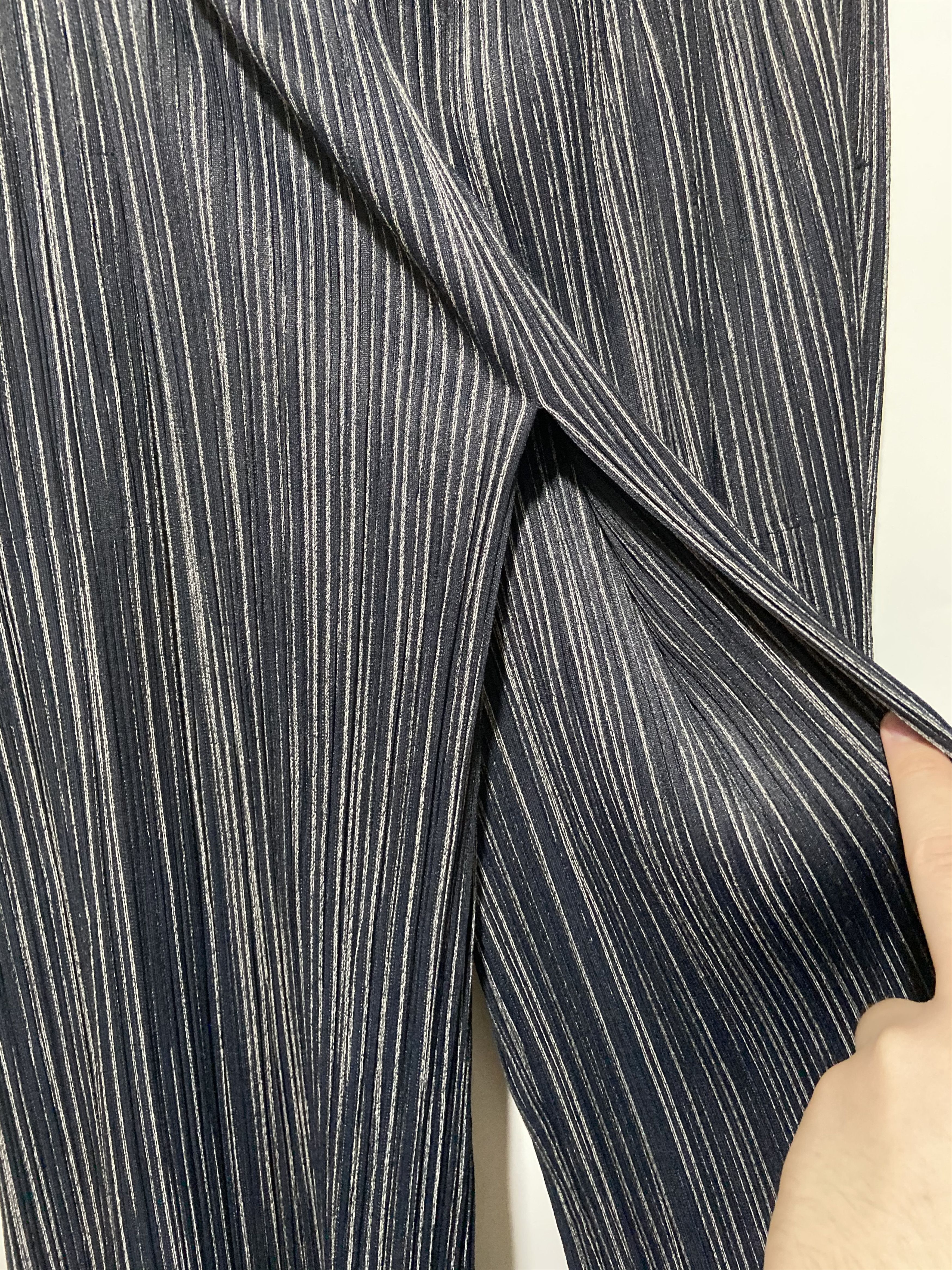 Issey Miyake Issey Miyake Black Gray Stripe Hakama (Woman) Size US 28 / EU 44 - 5 Thumbnail