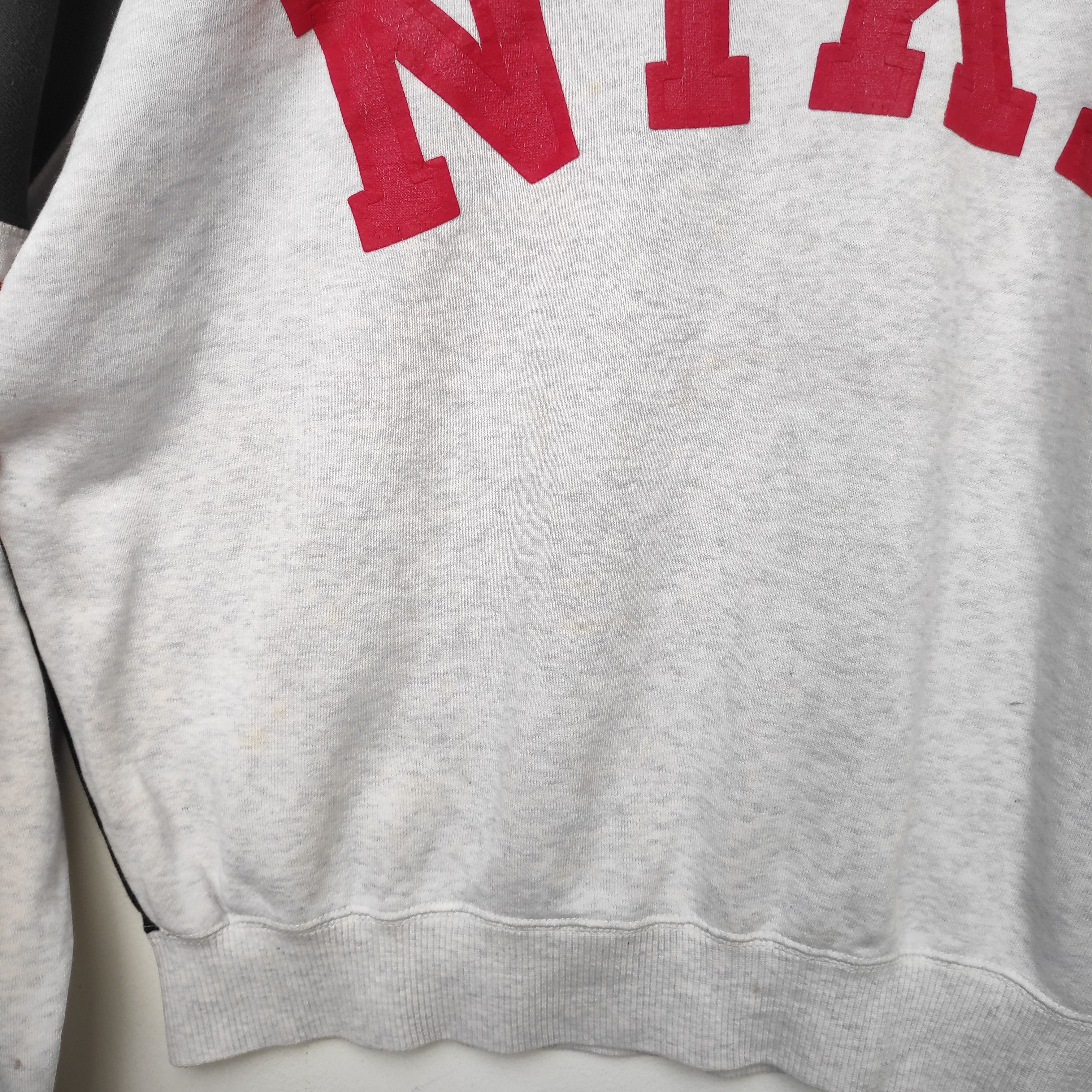 Nike × Vintage Vintage 90s Nike Sweatshirt Medium Gray Black Dope Size US M / EU 48-50 / 2 - 10 Thumbnail
