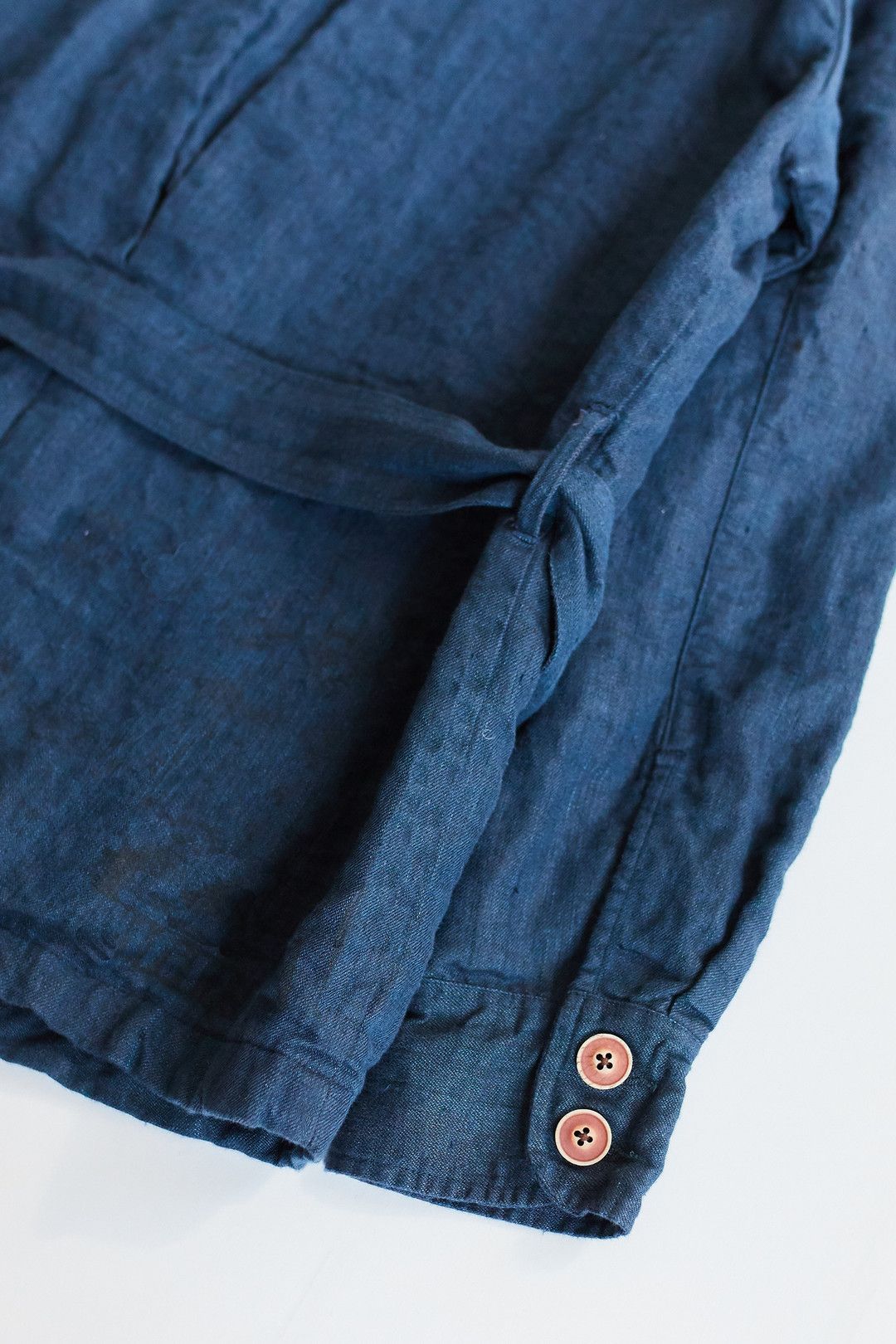 18 East BELTED SAFARI JACKET - NAVY LINEN TWILL XL Size US XL / EU 56 / 4 - 5 Thumbnail