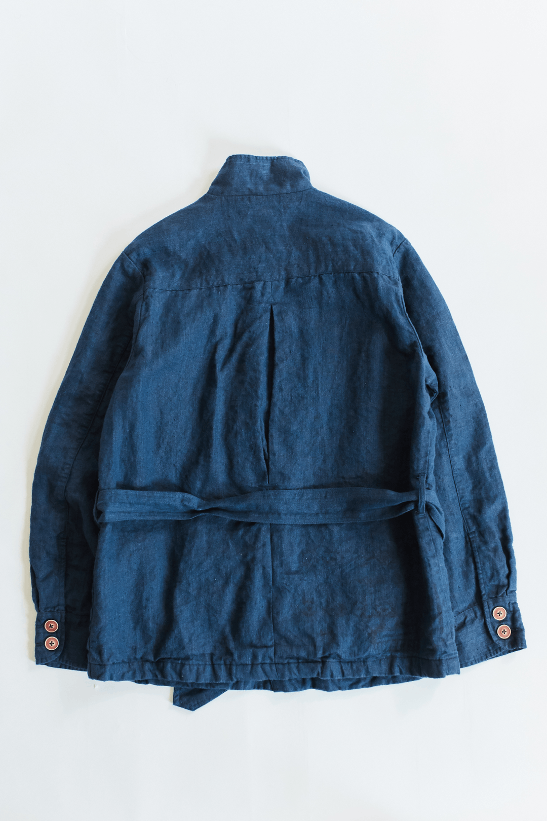 18 East BELTED SAFARI JACKET - NAVY LINEN TWILL XL Size US XL / EU 56 / 4 - 3 Thumbnail