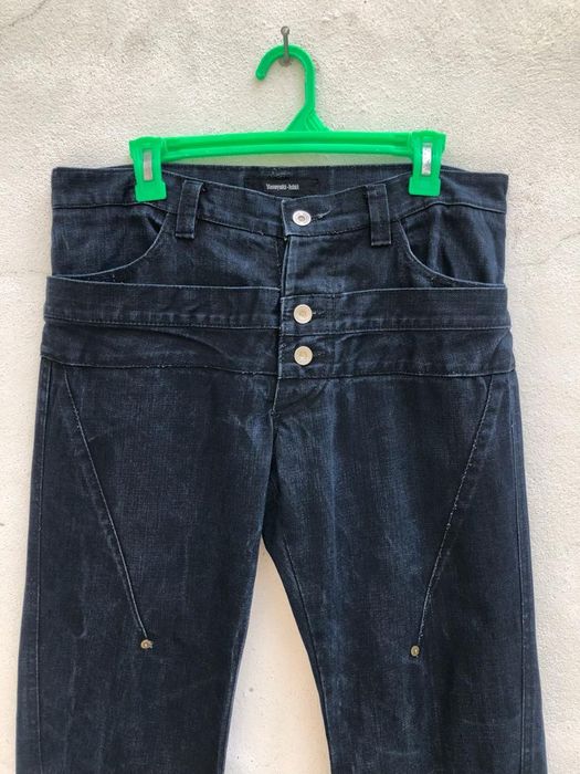 Yasuyuki Ishii Overdyed Double Waist Denim | Grailed