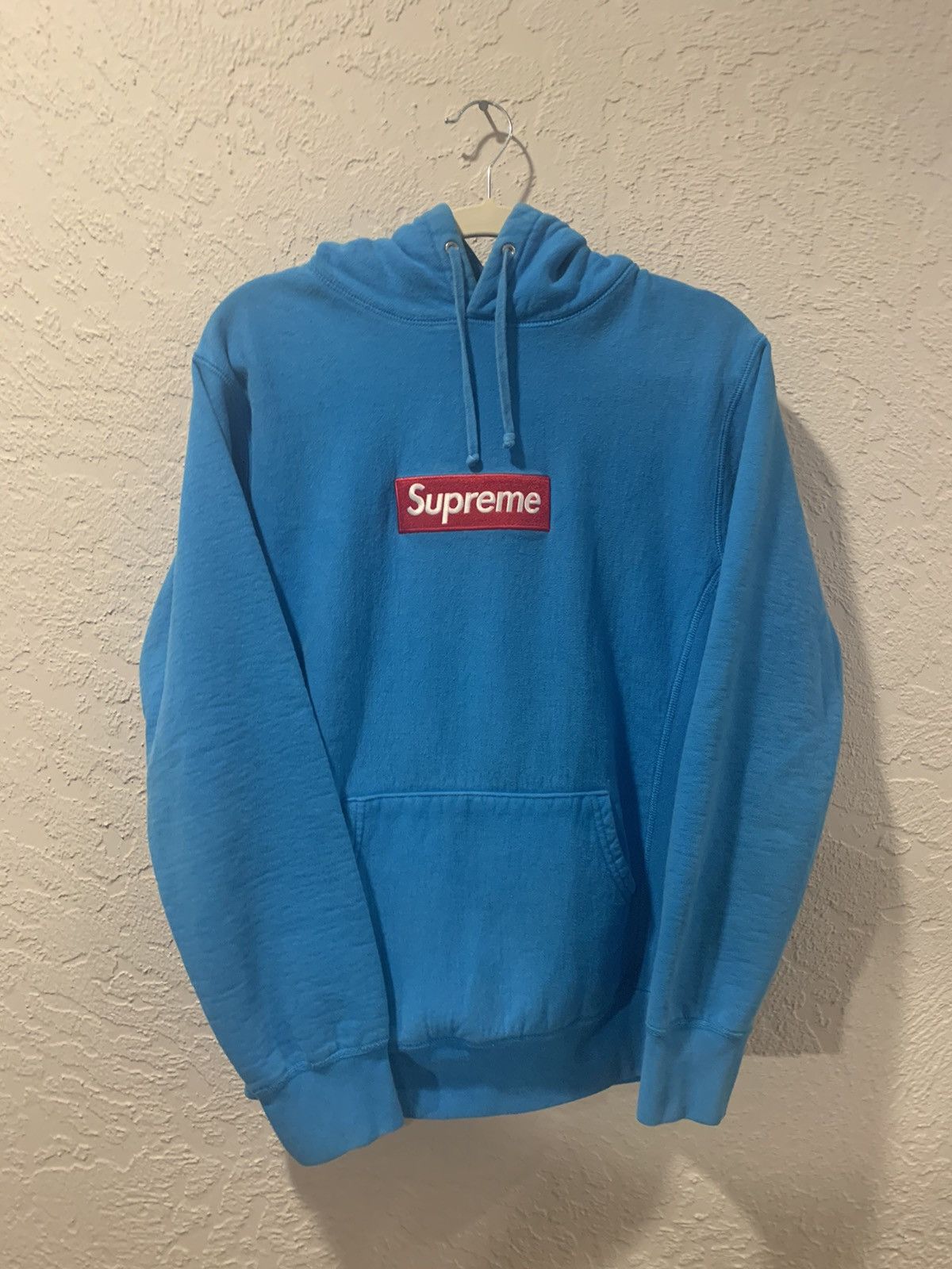 2009 Supreme Teal Blue Box Logo Hoodie