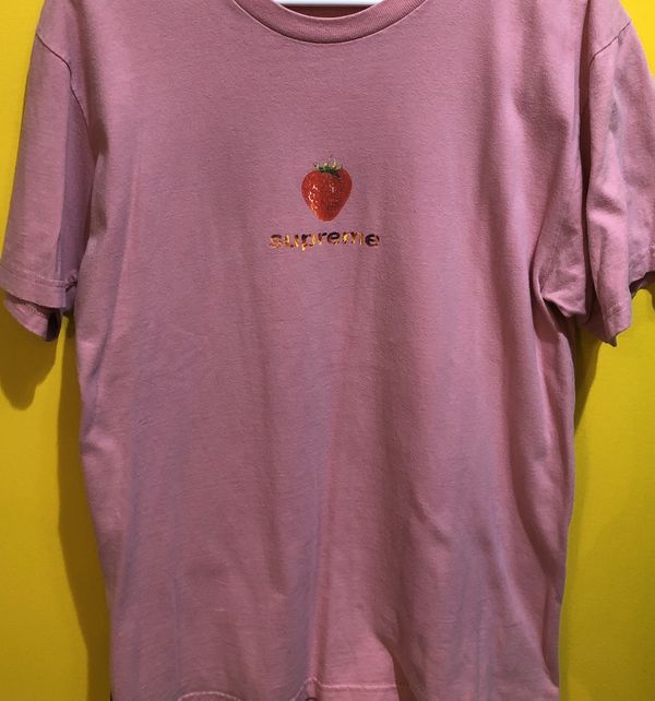 Supreme Supreme Strawberry Tee in Pink | Grailed